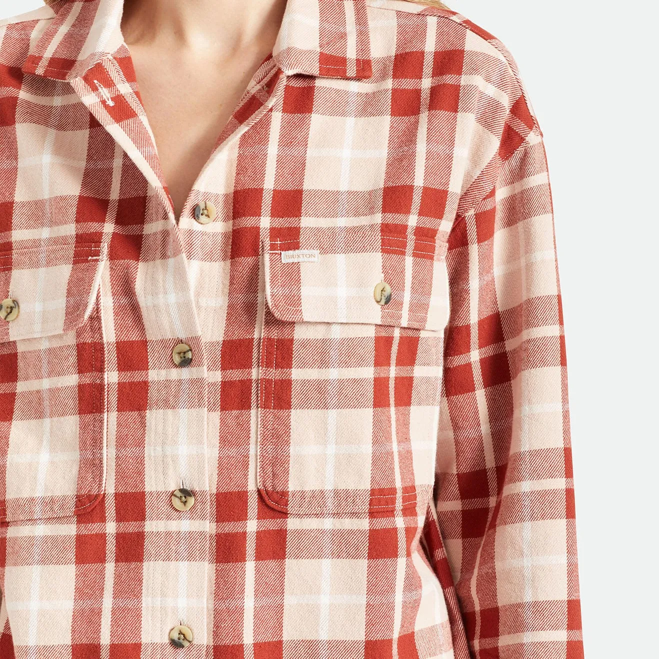 BOWERY W L/S FLANNEL - ROSE DUST
