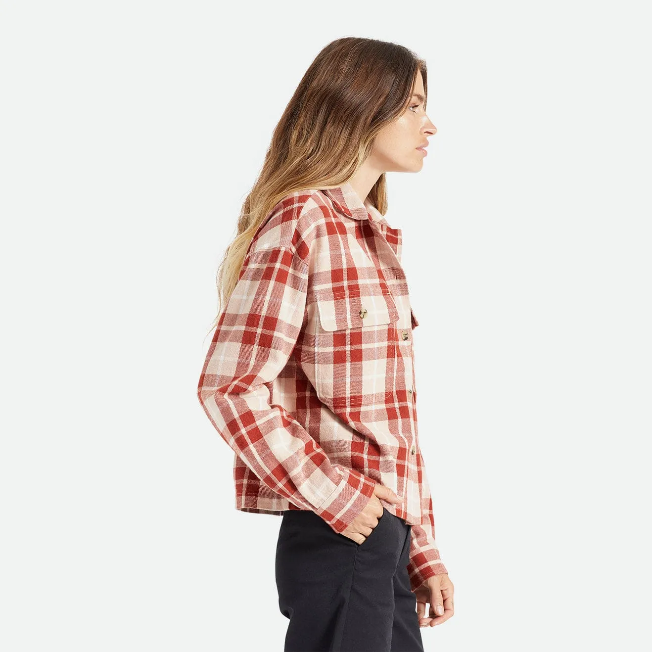 BOWERY W L/S FLANNEL - ROSE DUST