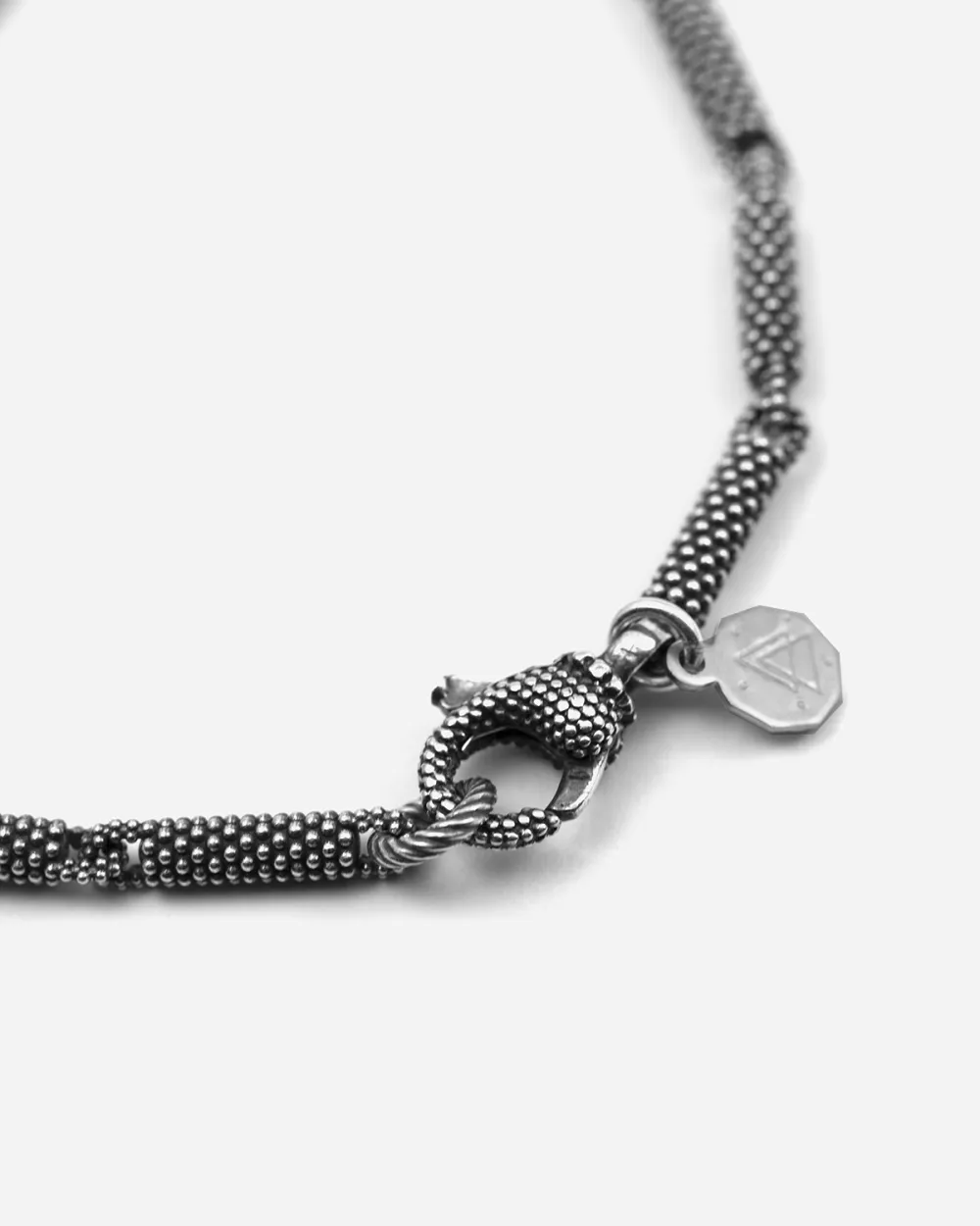 BRACCIALE IN ARGENTO ROLLER PUNTINATI