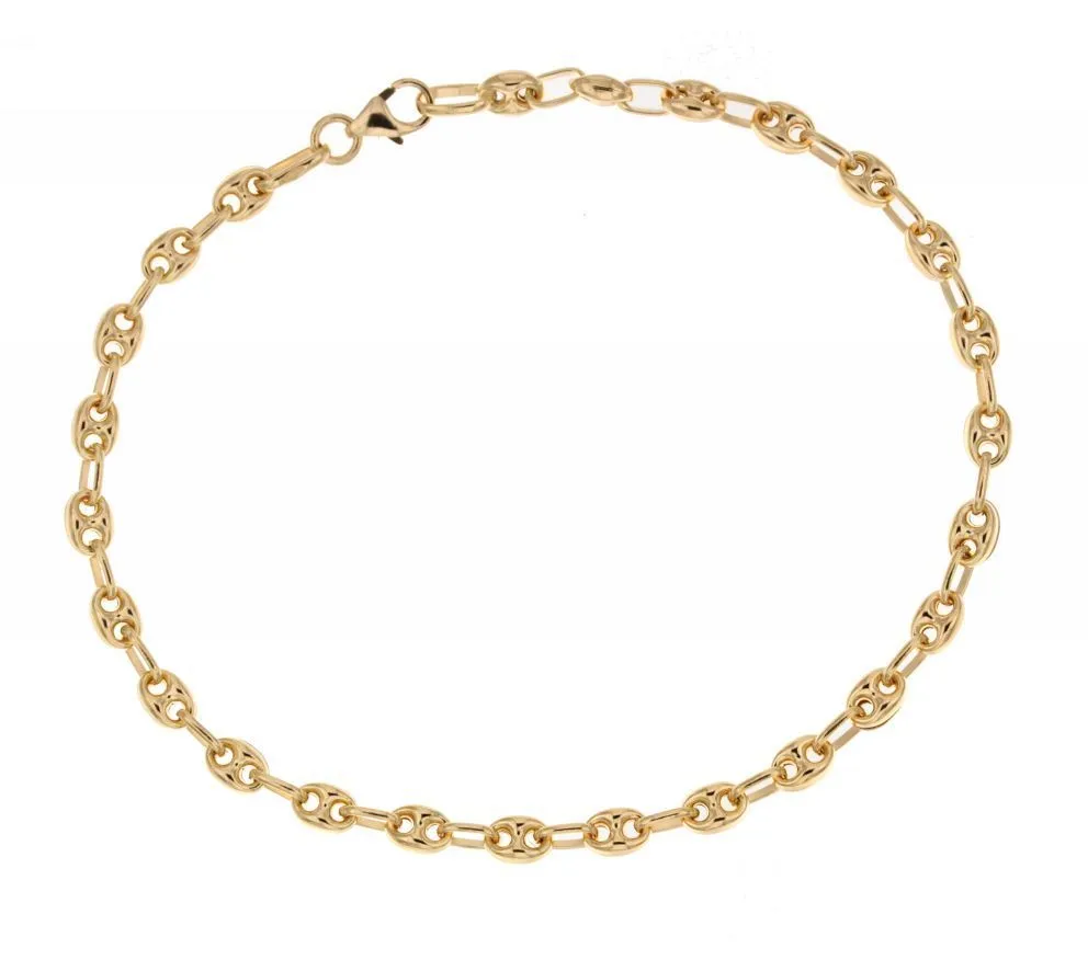 Bracciale in oro maglia marina
