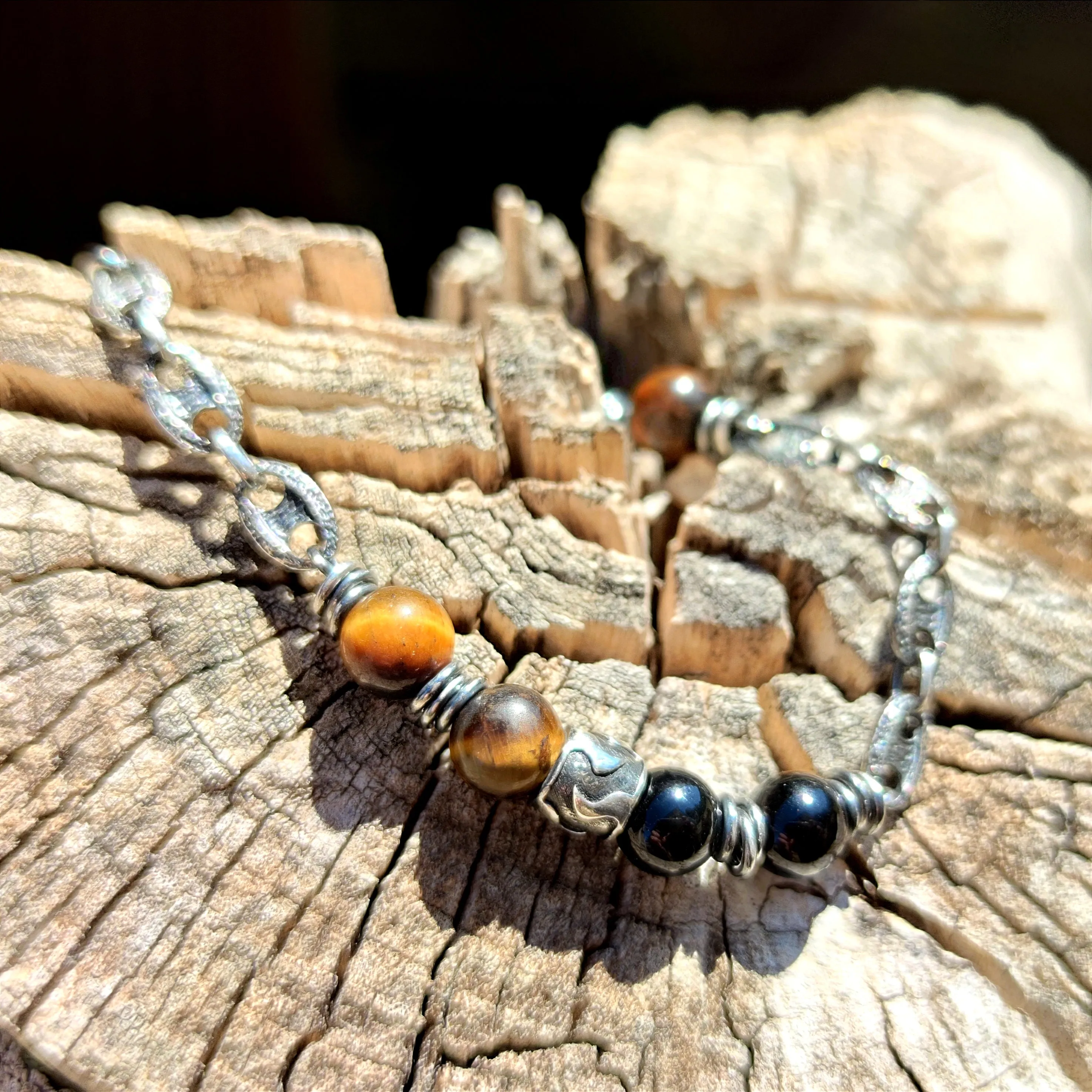 BRACCIALE maglia MARINA e palline