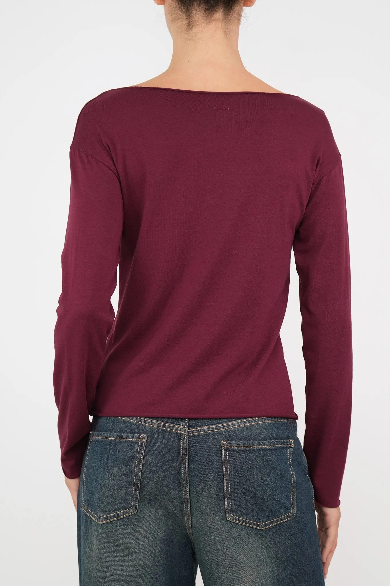 Bulier-Maglia scatola taglio vivo cotone - Vino