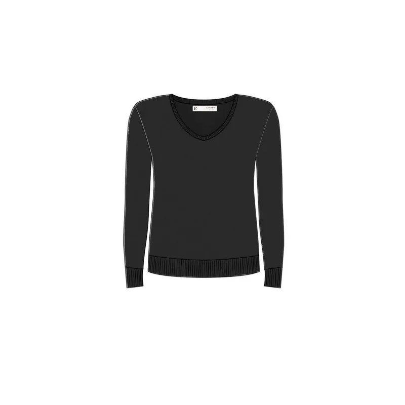Cafe Noir MAGLIA  BASIC SCOLLO A V - C7JM0225