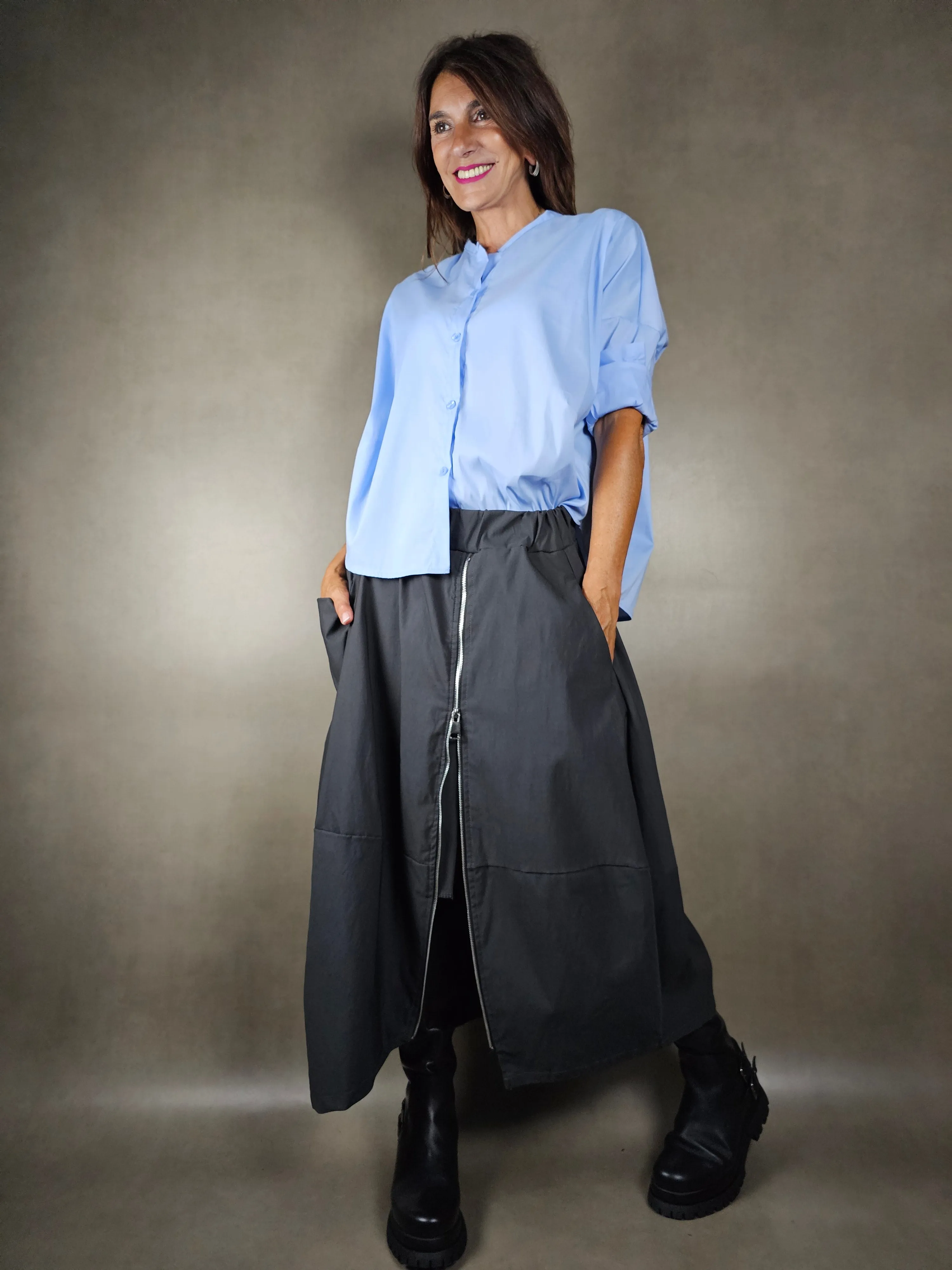 camicia a palloncino co100
