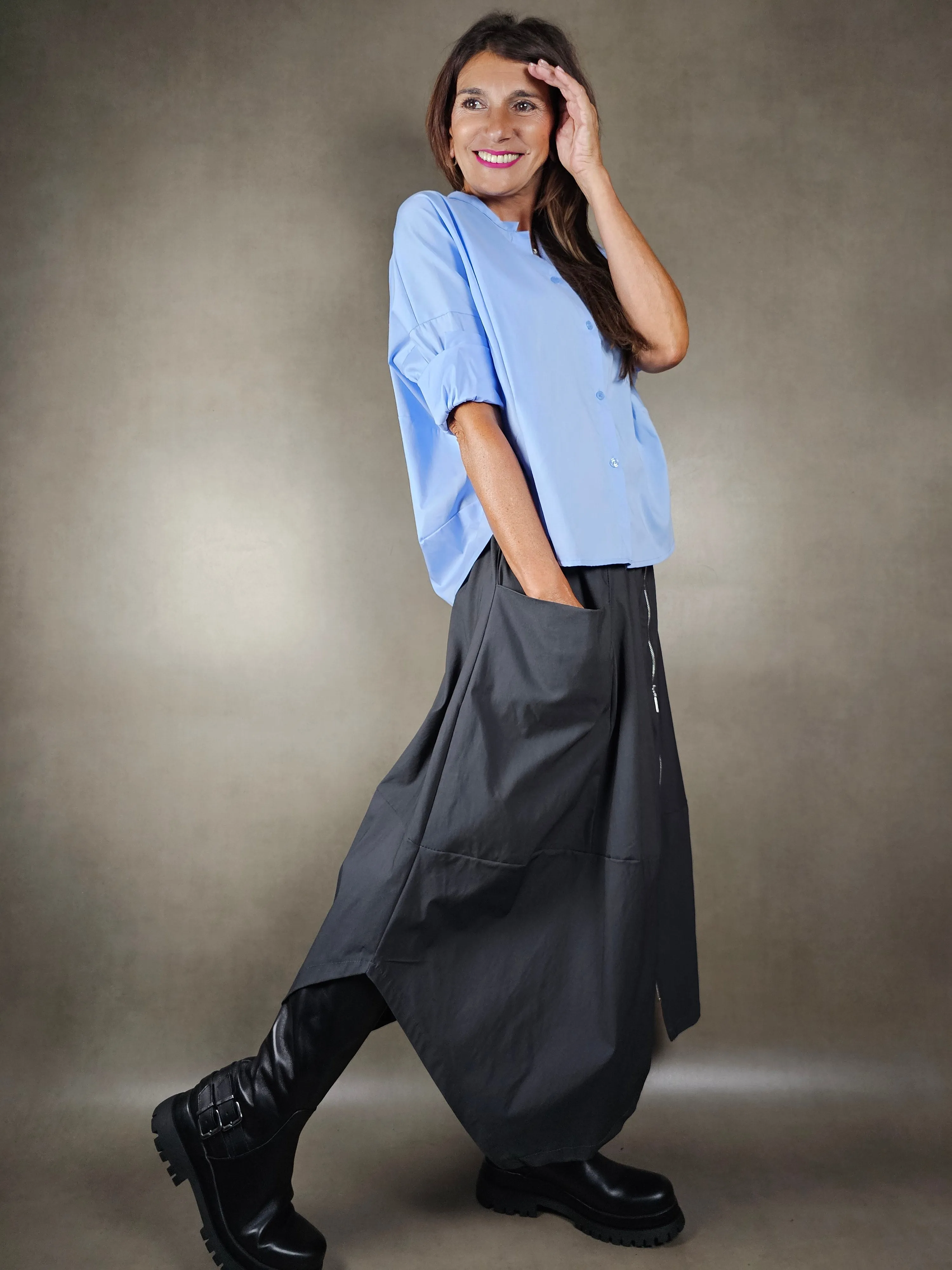 camicia a palloncino co100
