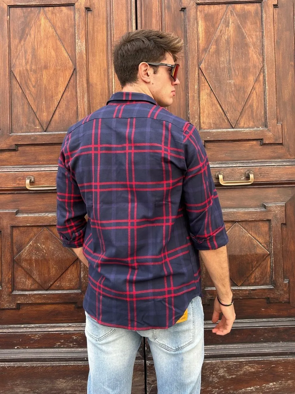 Camicia colletto flanella quadri