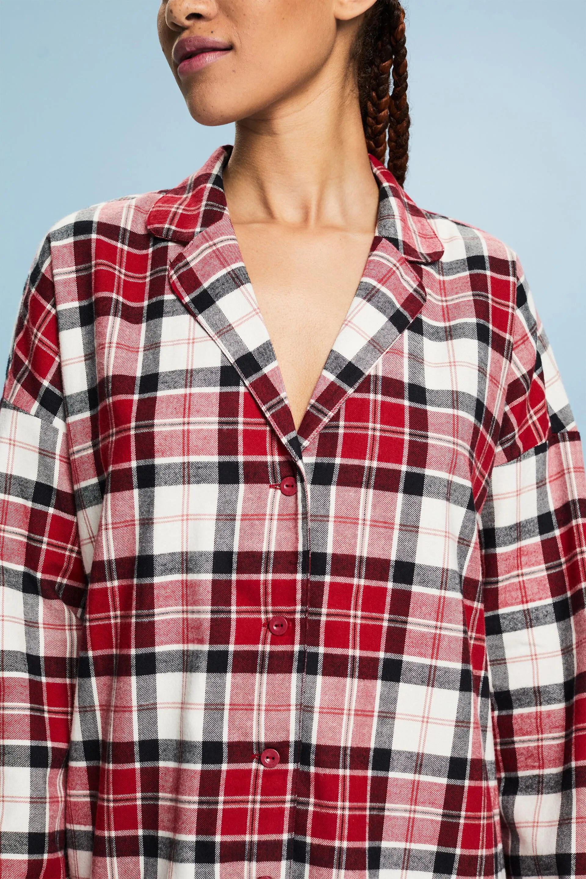 Camicia da notte in flanella a quadri