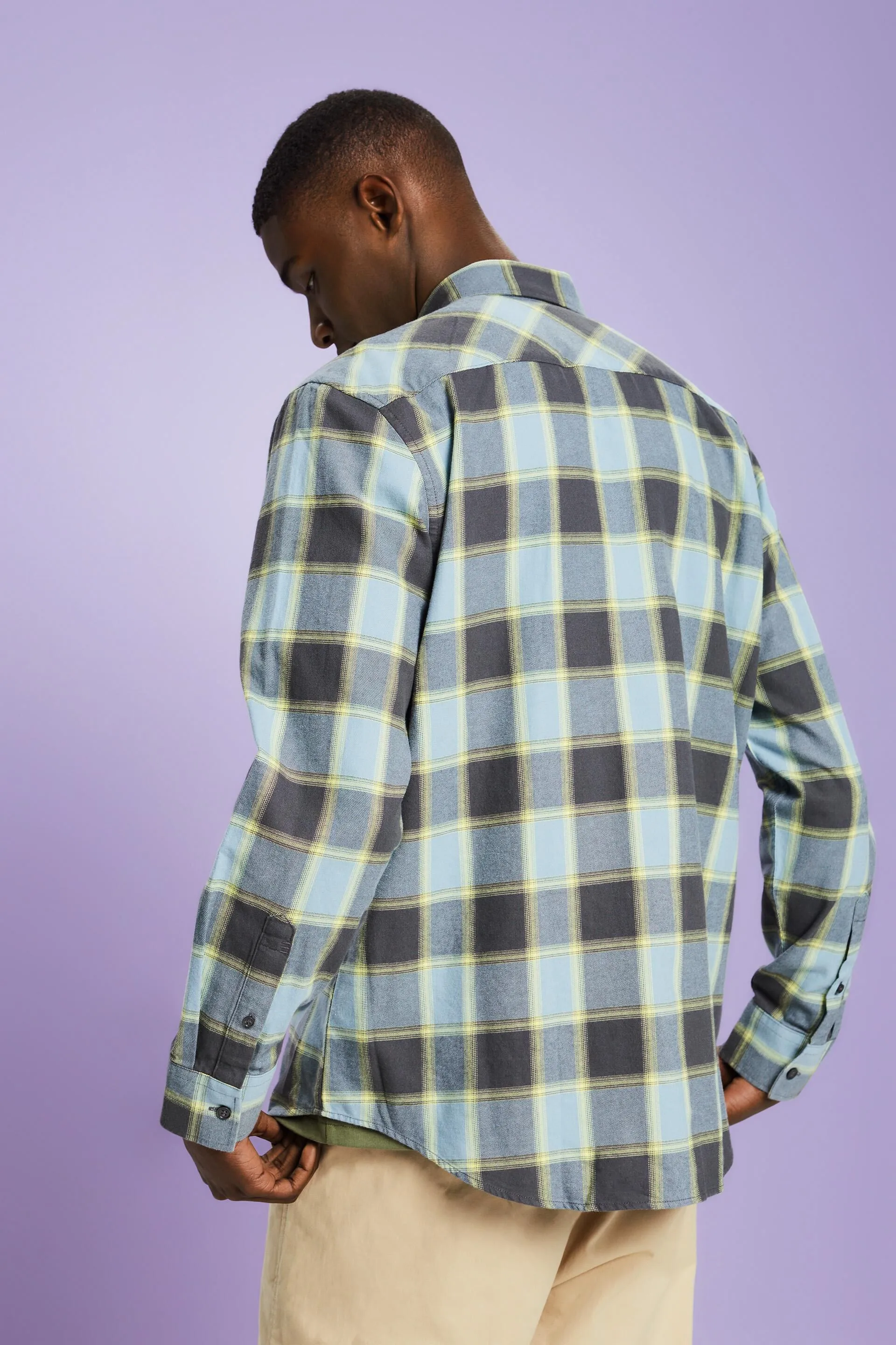 Camicia in flanella di cotone a quadri