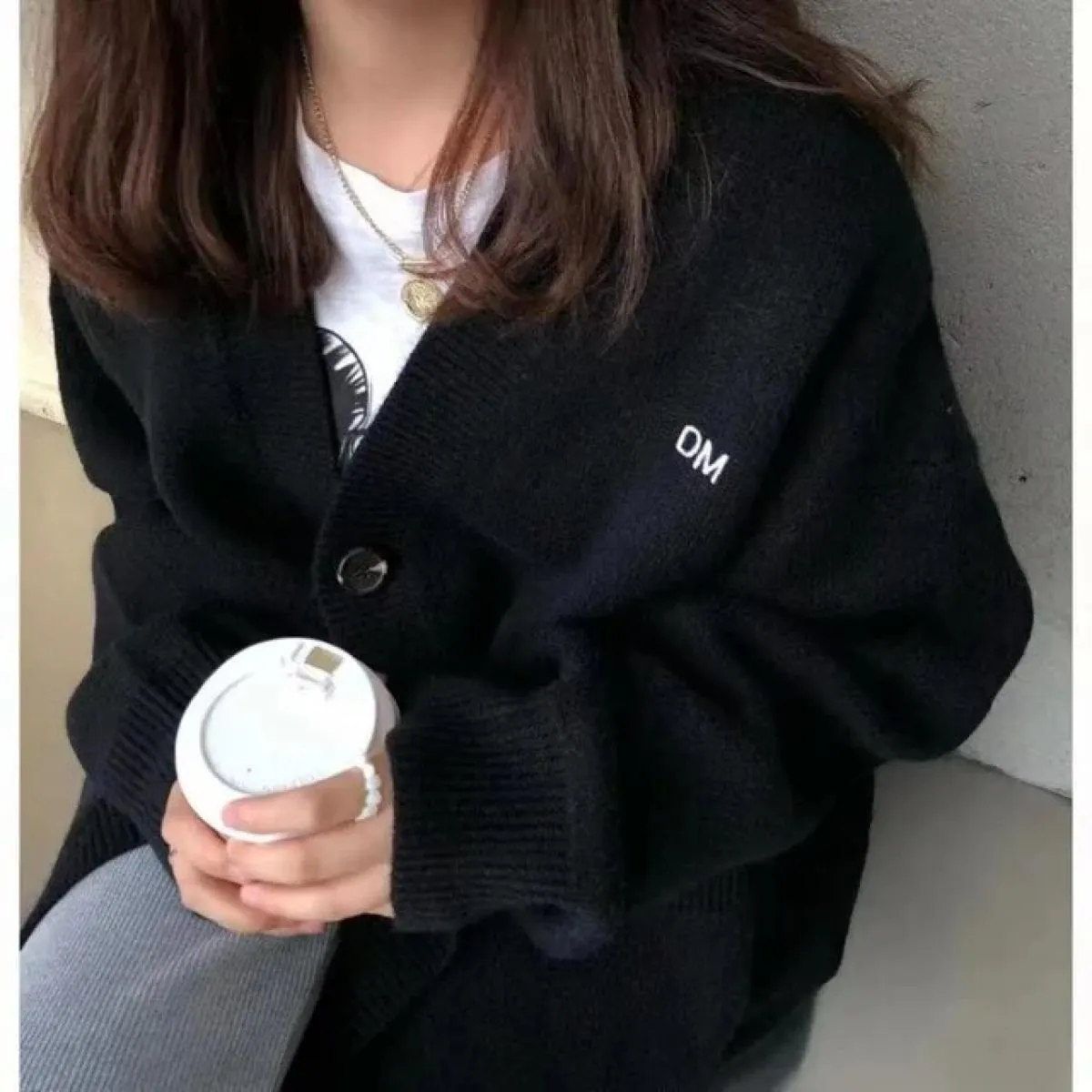 Cappotto maglione vintage da donna 2023 Autunno New Wear Cardigan lavorato a maglia allentato medio lungo autunno inverno