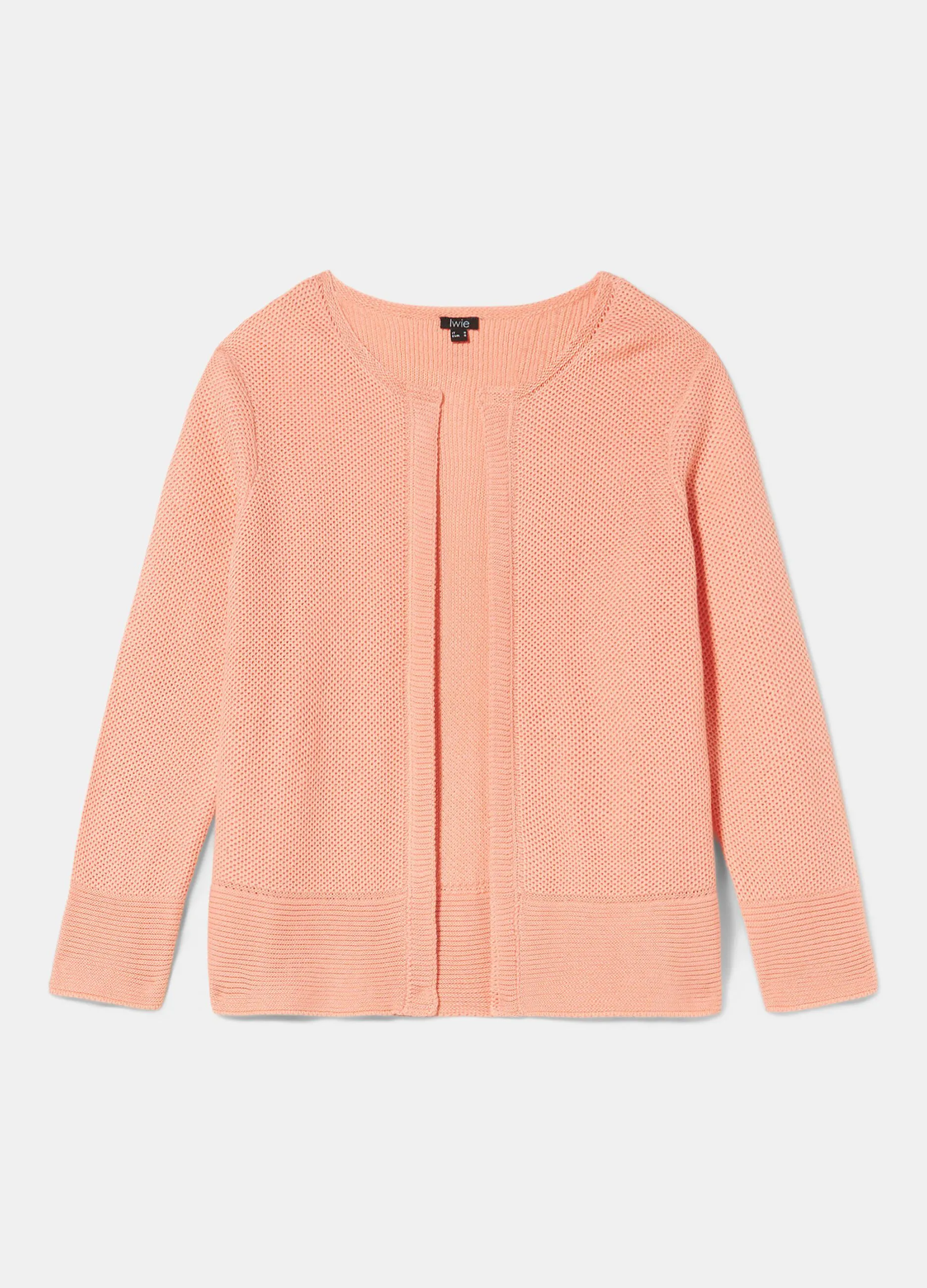 Cardigan aperto in misto cotone donna