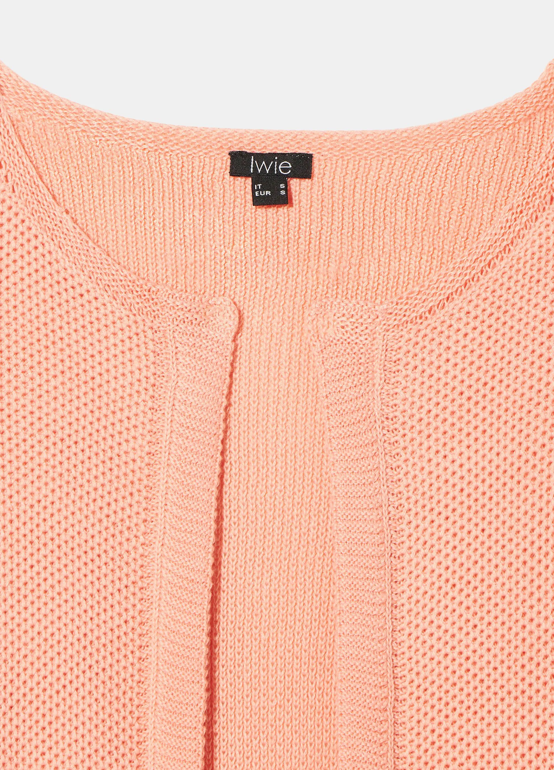Cardigan aperto in misto cotone donna