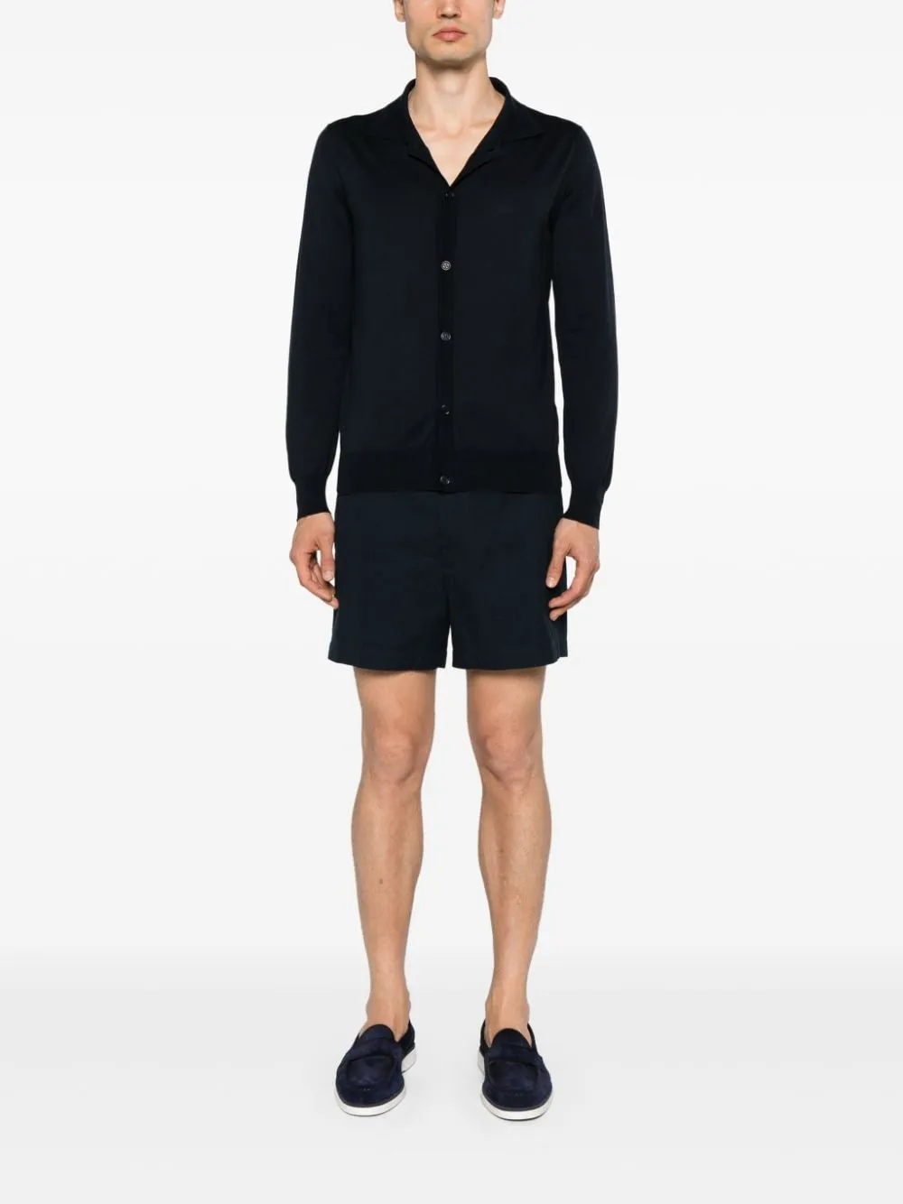 Cardigan con bottoni in blu di BALLANTYNE - uomo