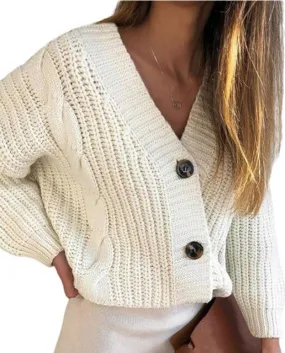 Cardigan lavorato a maglia a maniche lunghe da donna, cardigan frontale, maglione allentato, cappotti 2022 autunno inverno femmi