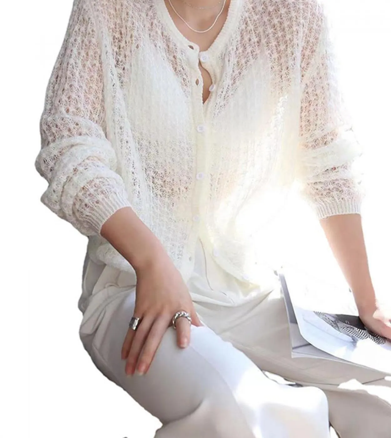 Cardigan lavorato a maglia da donna Cardigan in mohair Mohair Moda maglione in mohair Camicia da donna