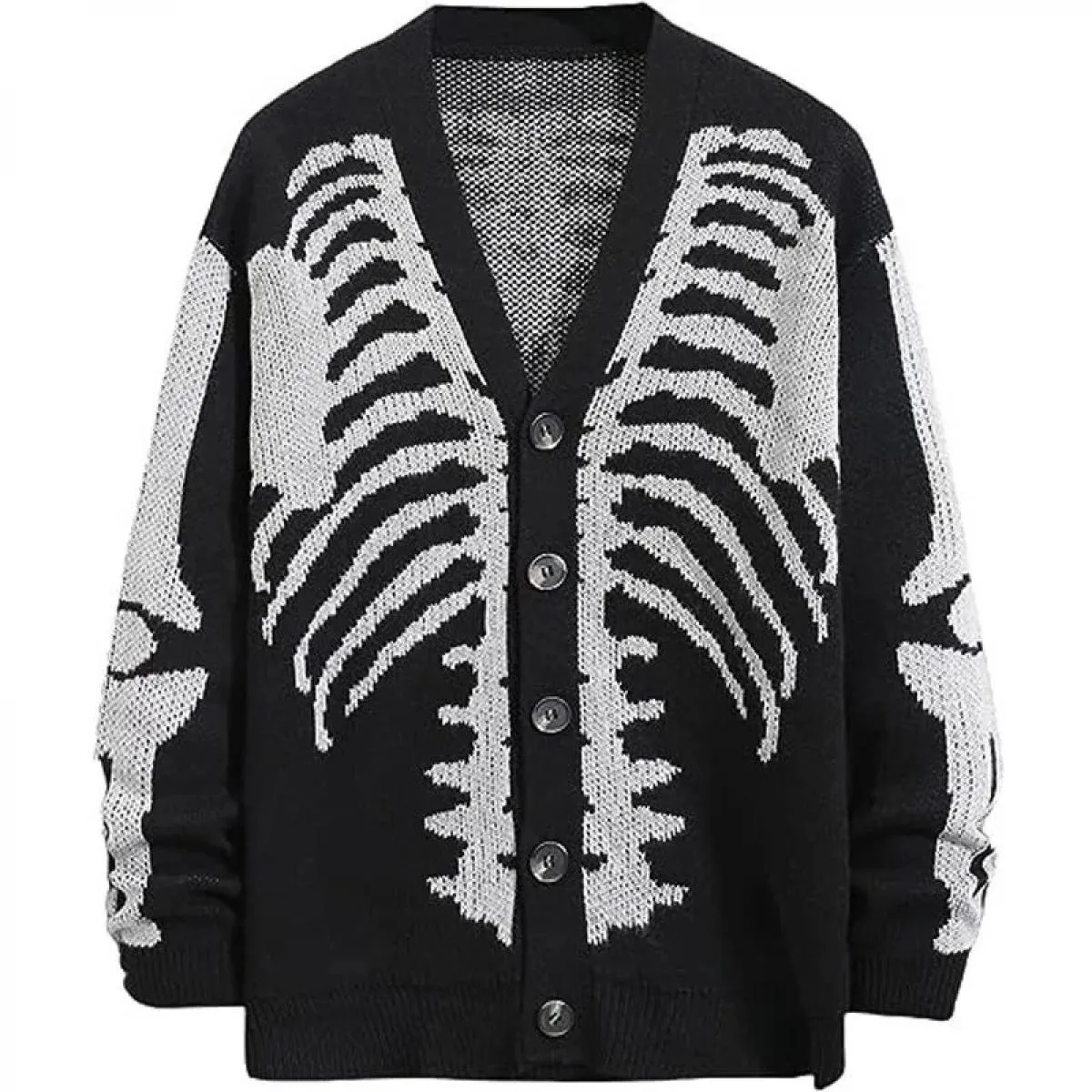 Cardigan per donna Cappotto maglione autunno inverno 2023 Nuovo cardigan lavorato a maglia jacquard Halloween da donna