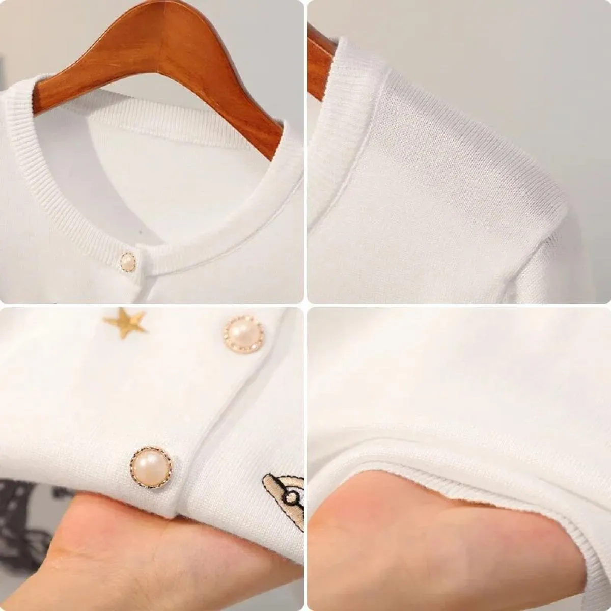 Cardigan stile casual Autunno nuovo ricamato ad ago lavorato a maglia da donna maglione giacca top cardigan