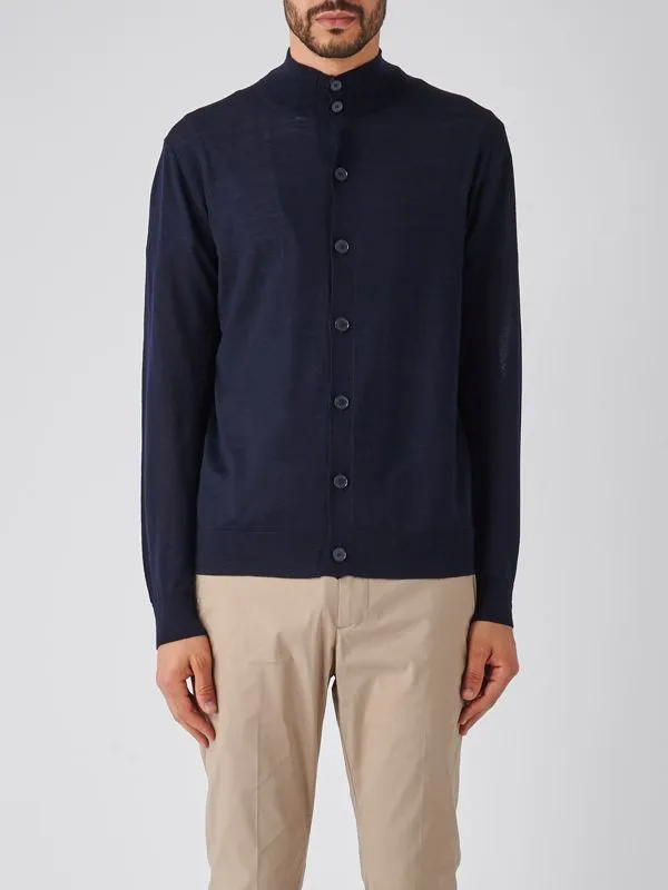 Cardigan uomo Ballantyne in lana Navy