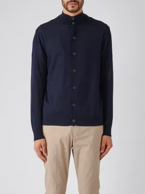 Cardigan uomo Ballantyne in lana Navy