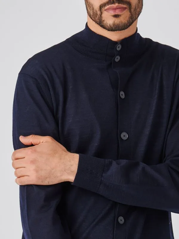 Cardigan uomo Ballantyne in lana Navy