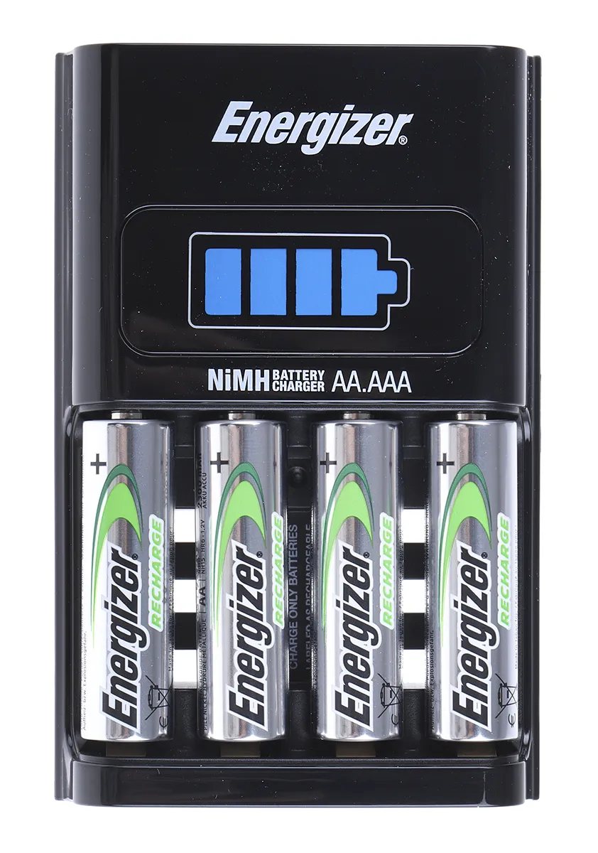 Caricabatterie Energizer, per AA, AAA NiMH, 60 (AA)min, spina UK, ricarica 4 unità