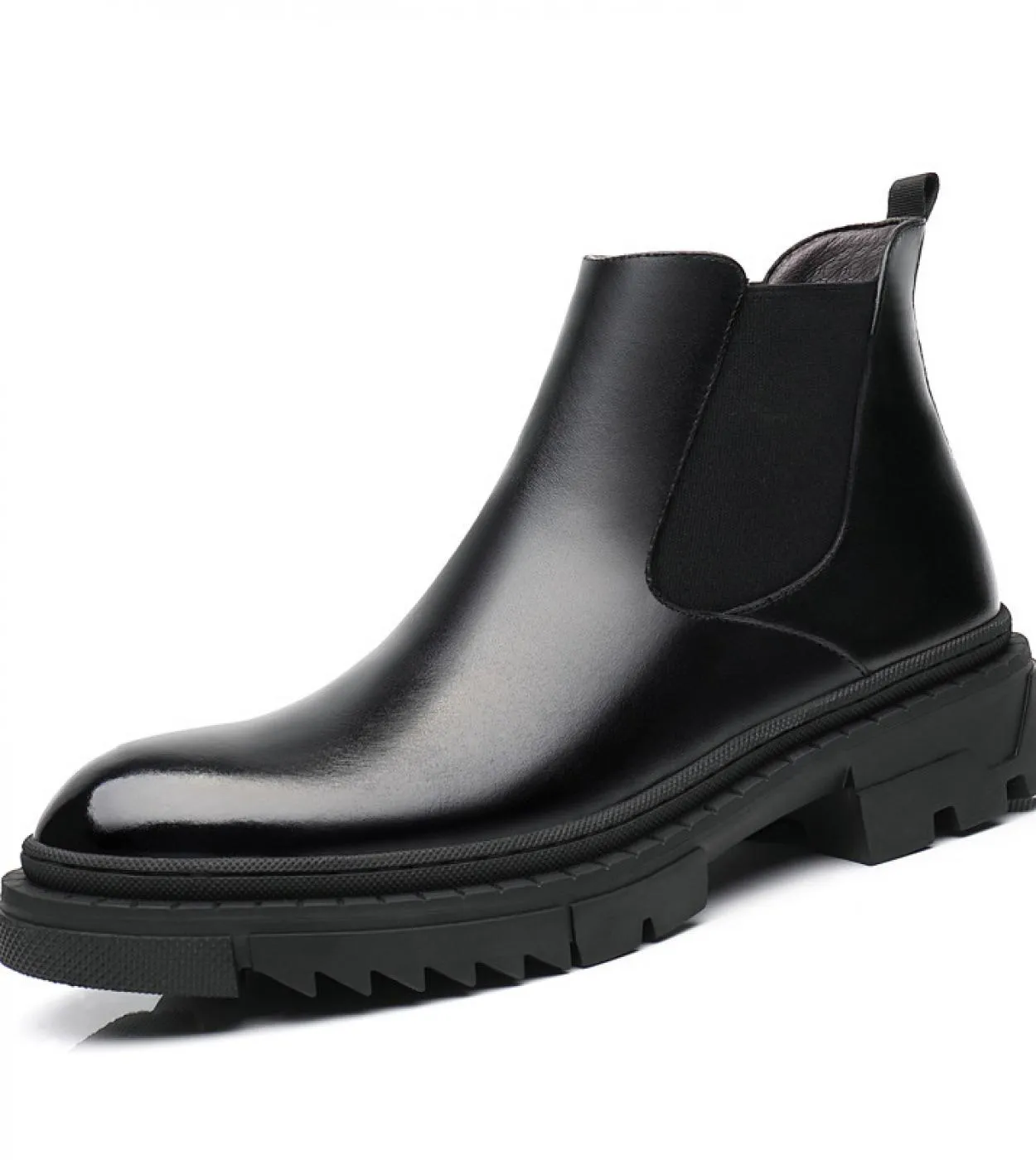 Chelsea Boot Mens Stivali da uomo Scarpe Stivali da moto da uomo con suola spessa Uomo britannico