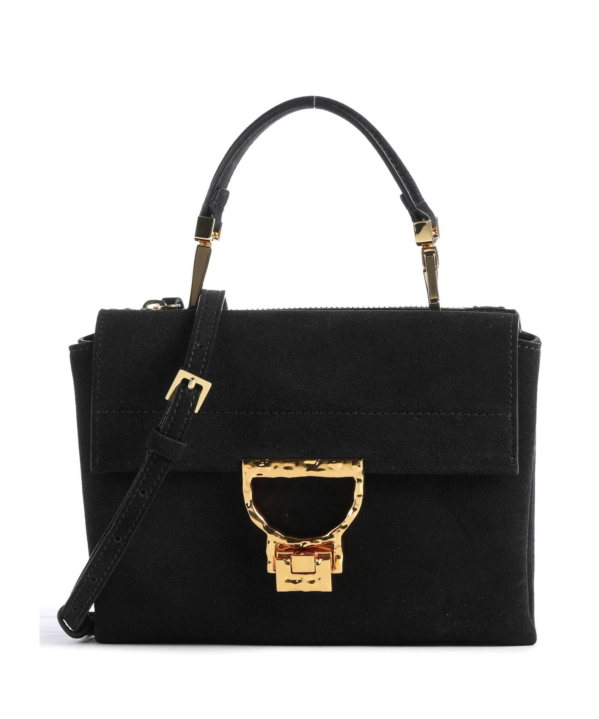  Coccinelle Arlettis Suede Borsa a tracolla pelle bovina ruvida nero  