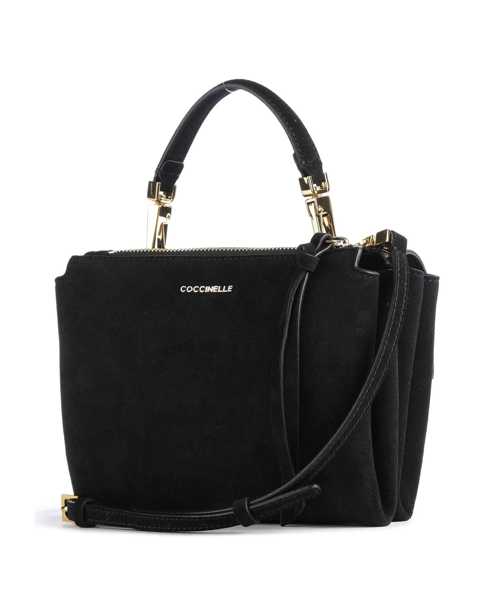  Coccinelle Arlettis Suede Borsa a tracolla pelle bovina ruvida nero  