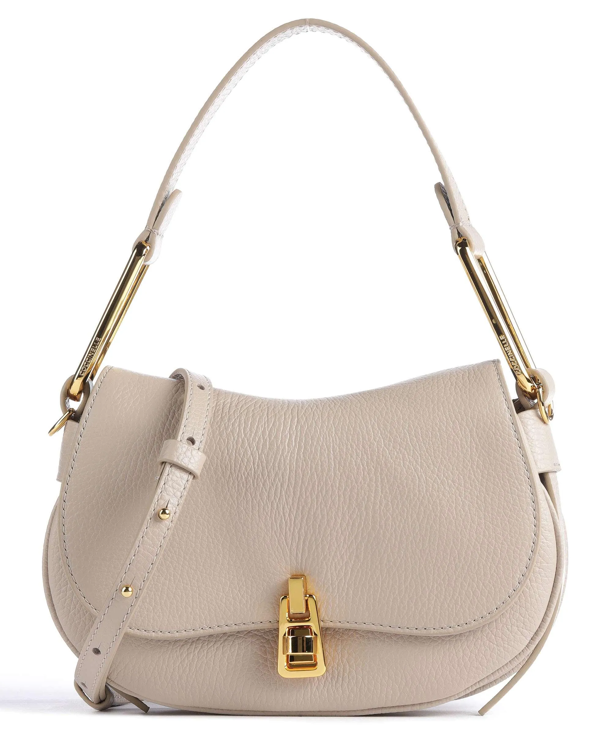  Coccinelle Magie Soft Borsa a spalla pelle di vacchetta grana beige  