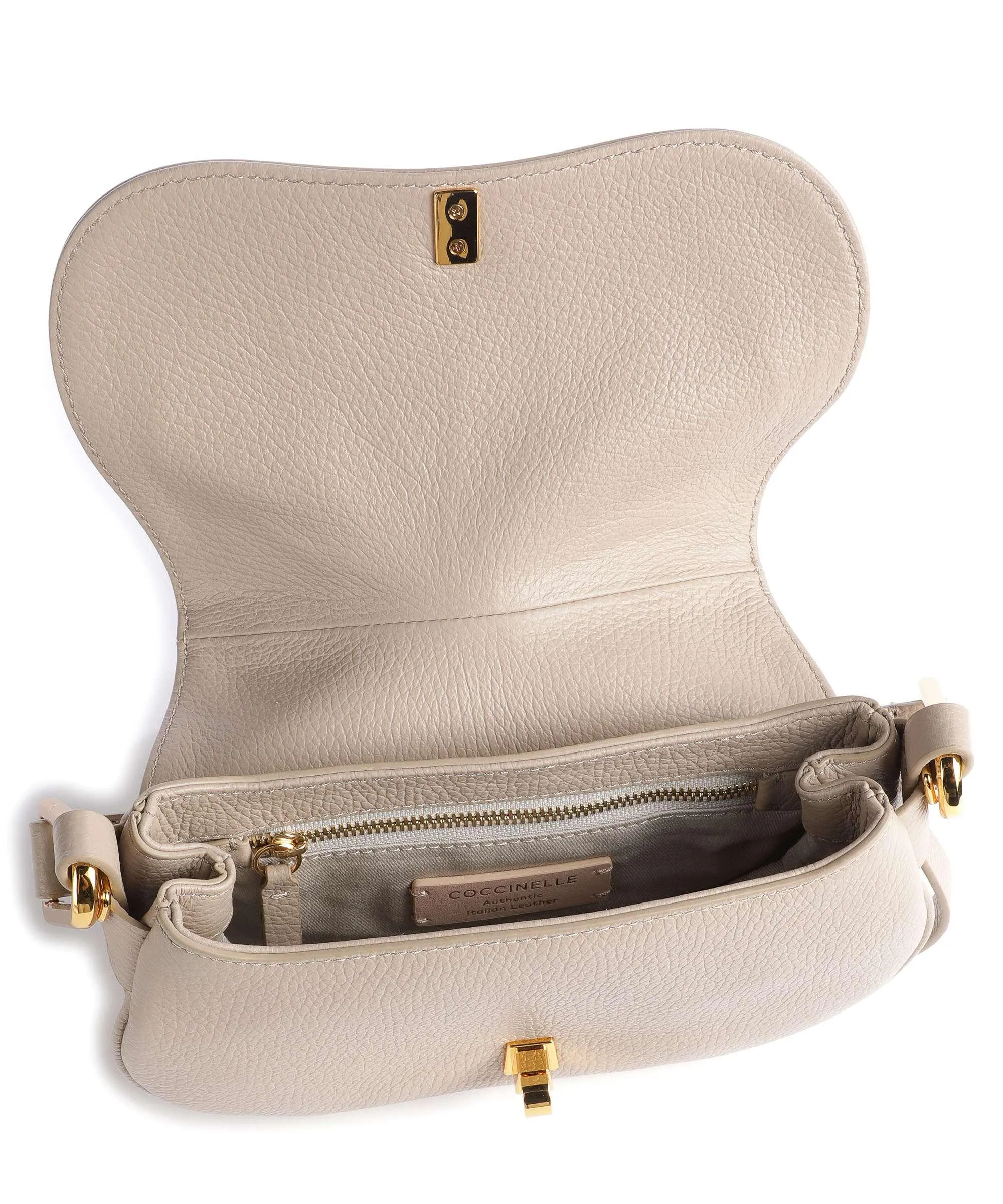  Coccinelle Magie Soft Borsa a spalla pelle di vacchetta grana beige  