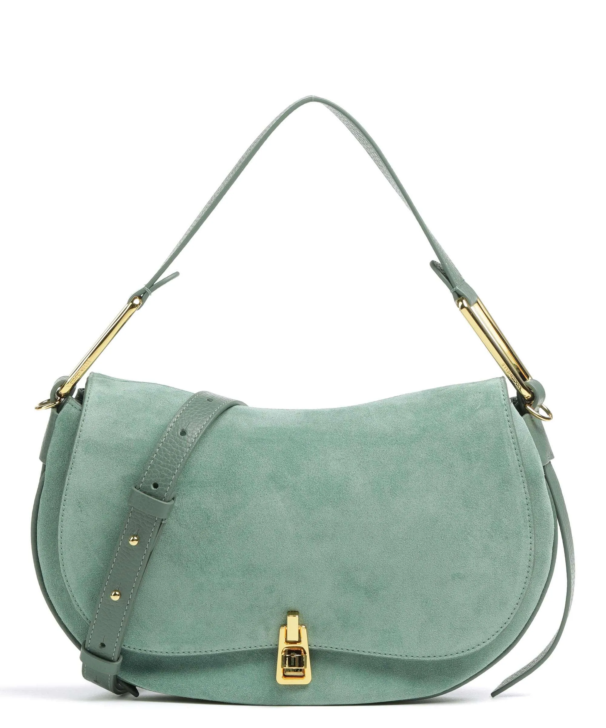  Coccinelle Magie Suede Borsa a spalla pelle bovina ruvida, pelle di vacchetta grana verde  