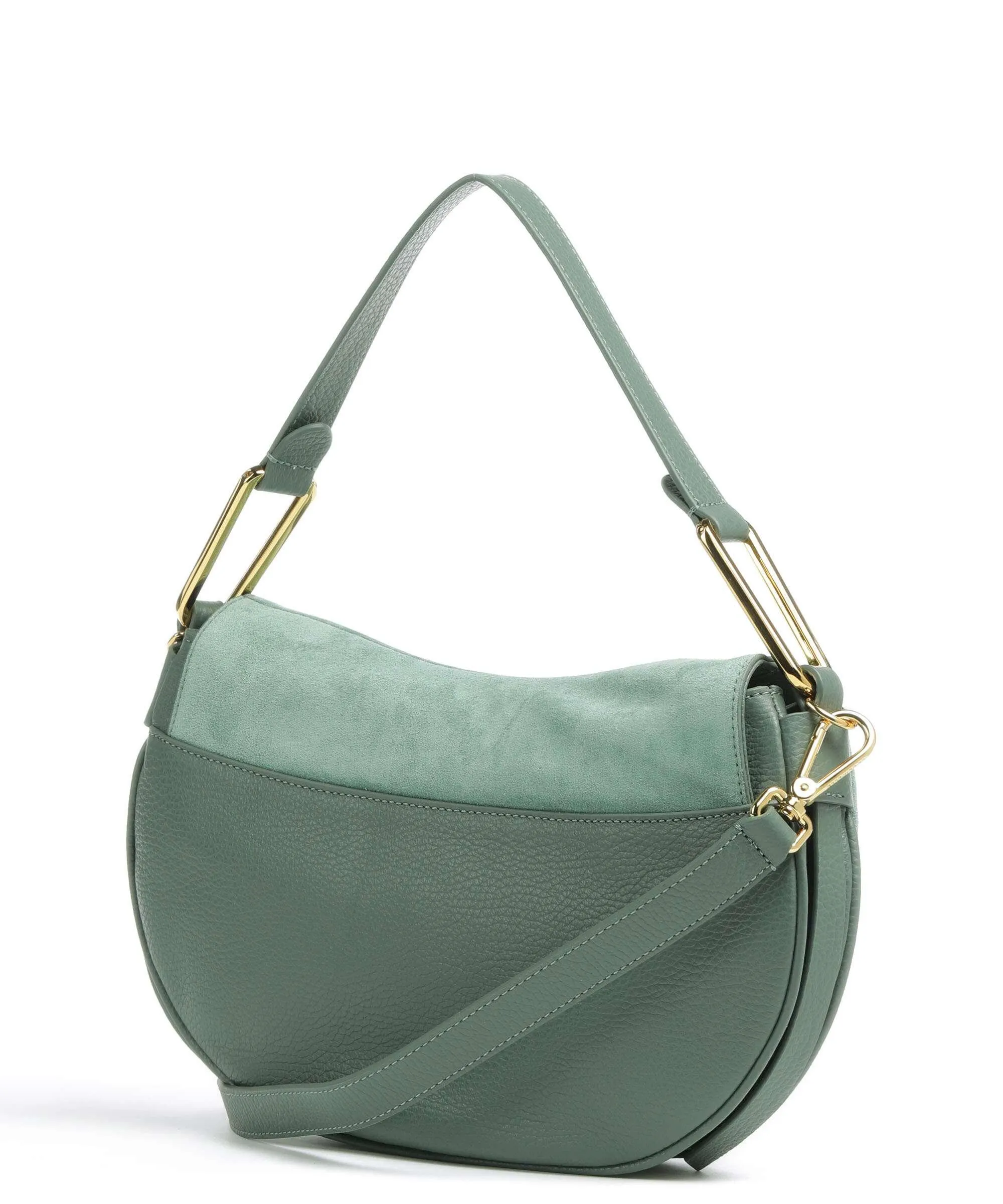  Coccinelle Magie Suede Borsa a spalla pelle bovina ruvida, pelle di vacchetta grana verde  