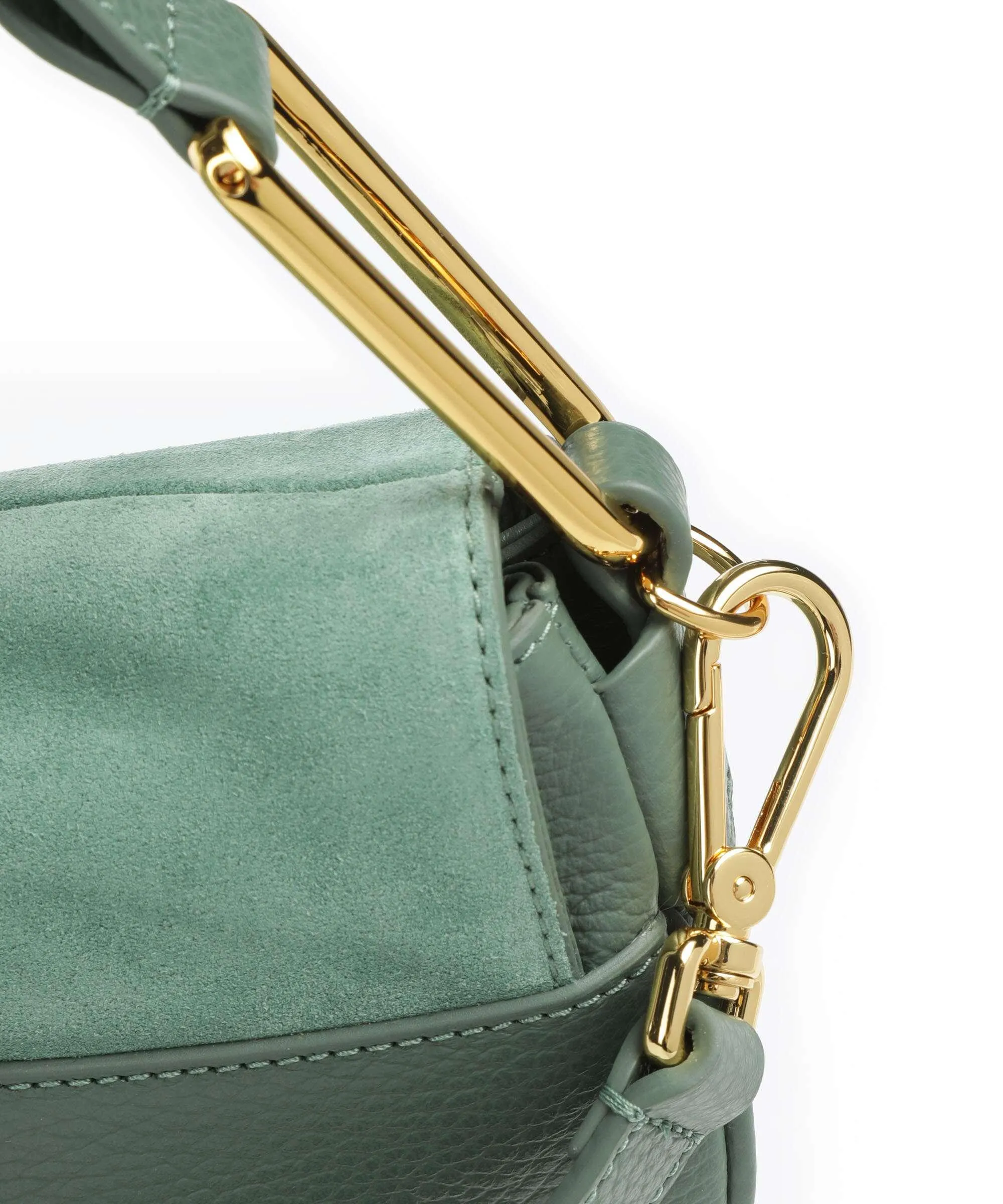  Coccinelle Magie Suede Borsa a spalla pelle bovina ruvida, pelle di vacchetta grana verde  