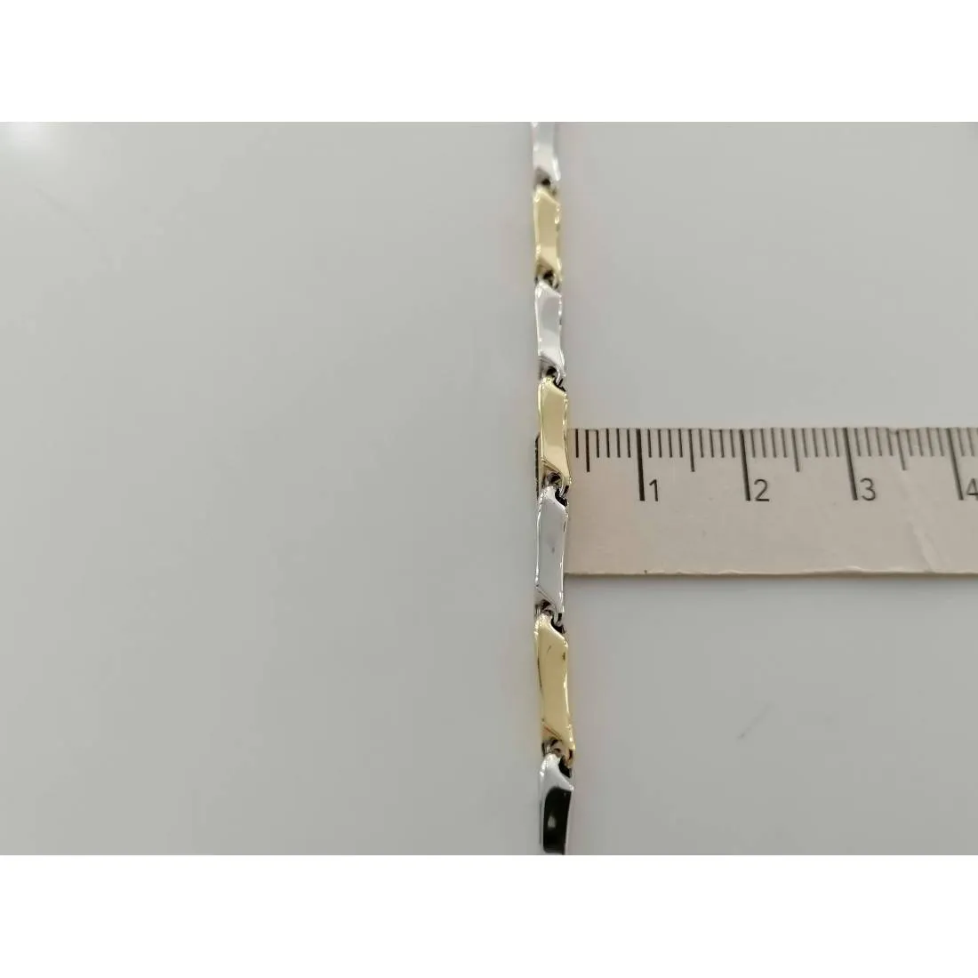 COLLANA Uomo Donna ORO 18 Carati 750% COLLIER A CATENA Giallo Bianco Girocollo