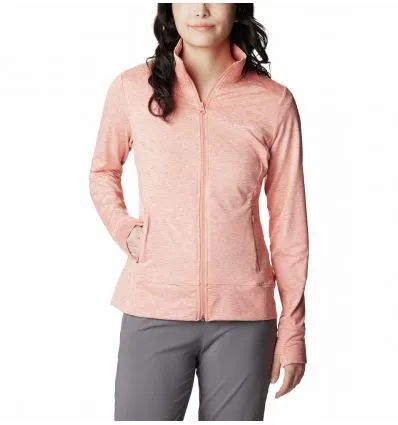 Columbia Giacca in pile con zip integrale Weekend Adventure EU (Summer Peach Heather) Donna