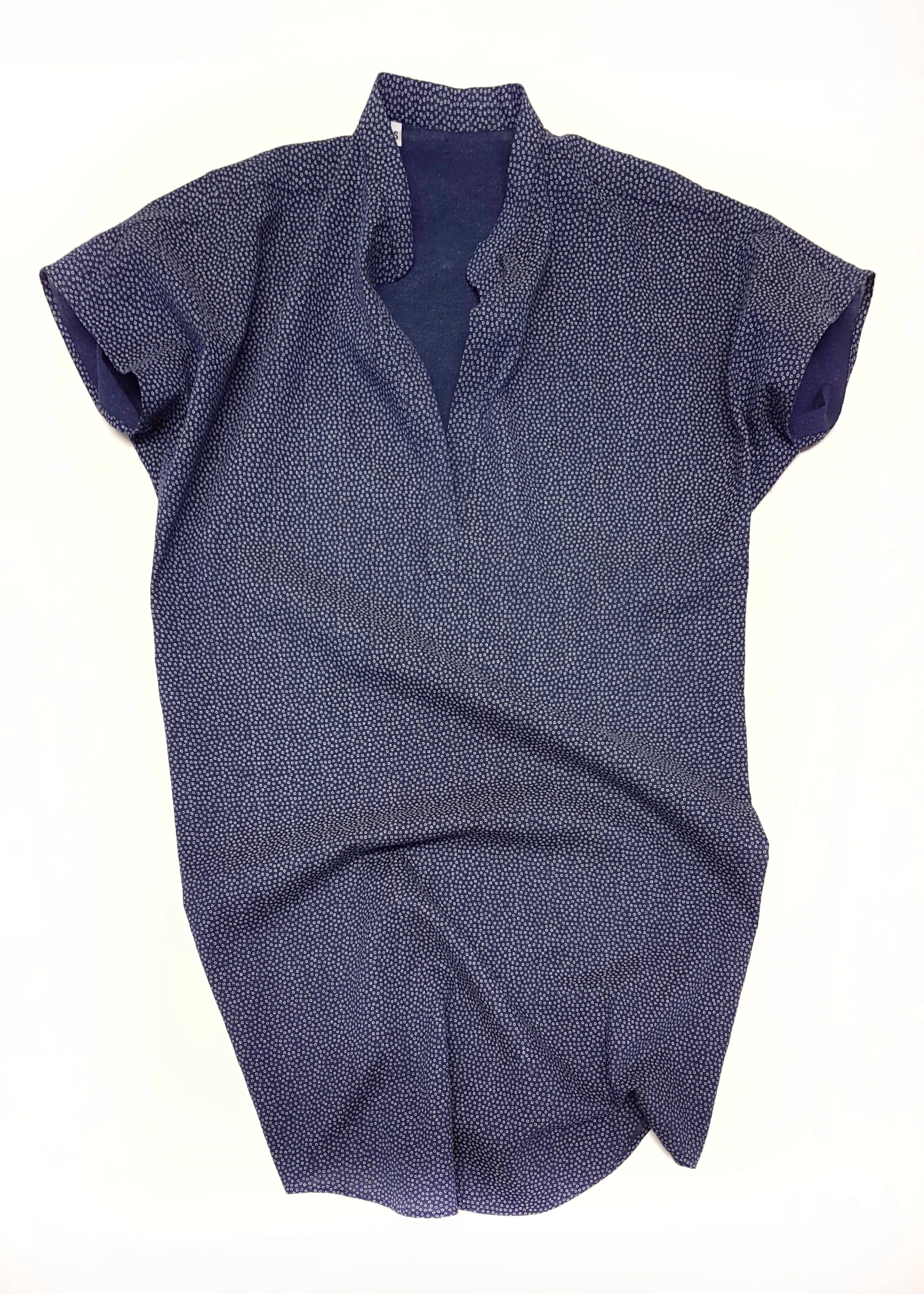 Copricostume Abito Camicia  Caftano donna fantasia Ischia pois cotone lino Made in italy