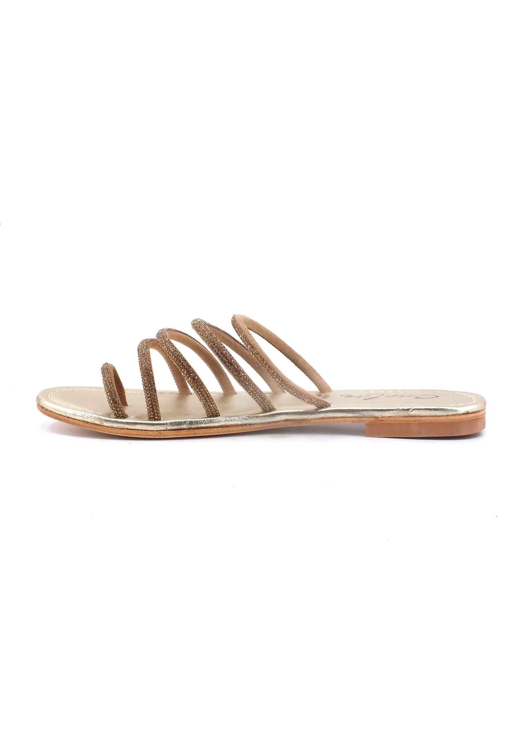 CRISTIN Ciabatta Donna Oro Platino SOFIA-4