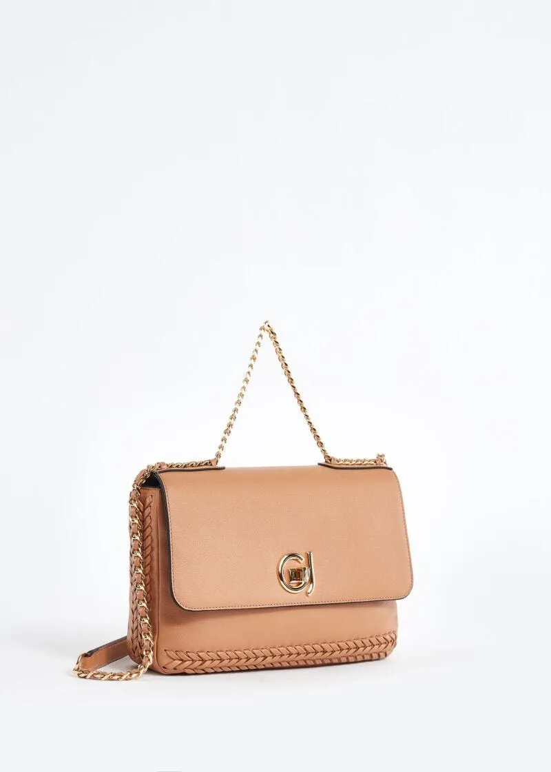 Crossbody in similpelle con logo
