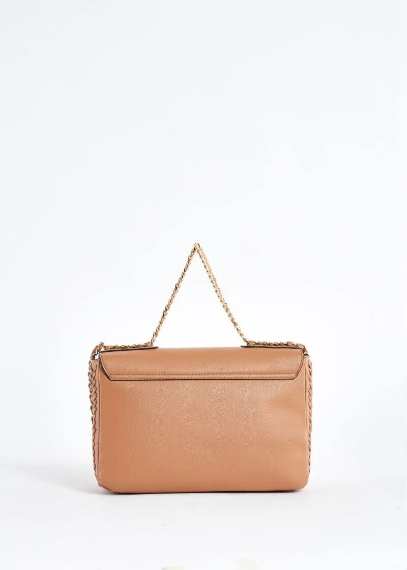Crossbody in similpelle con logo