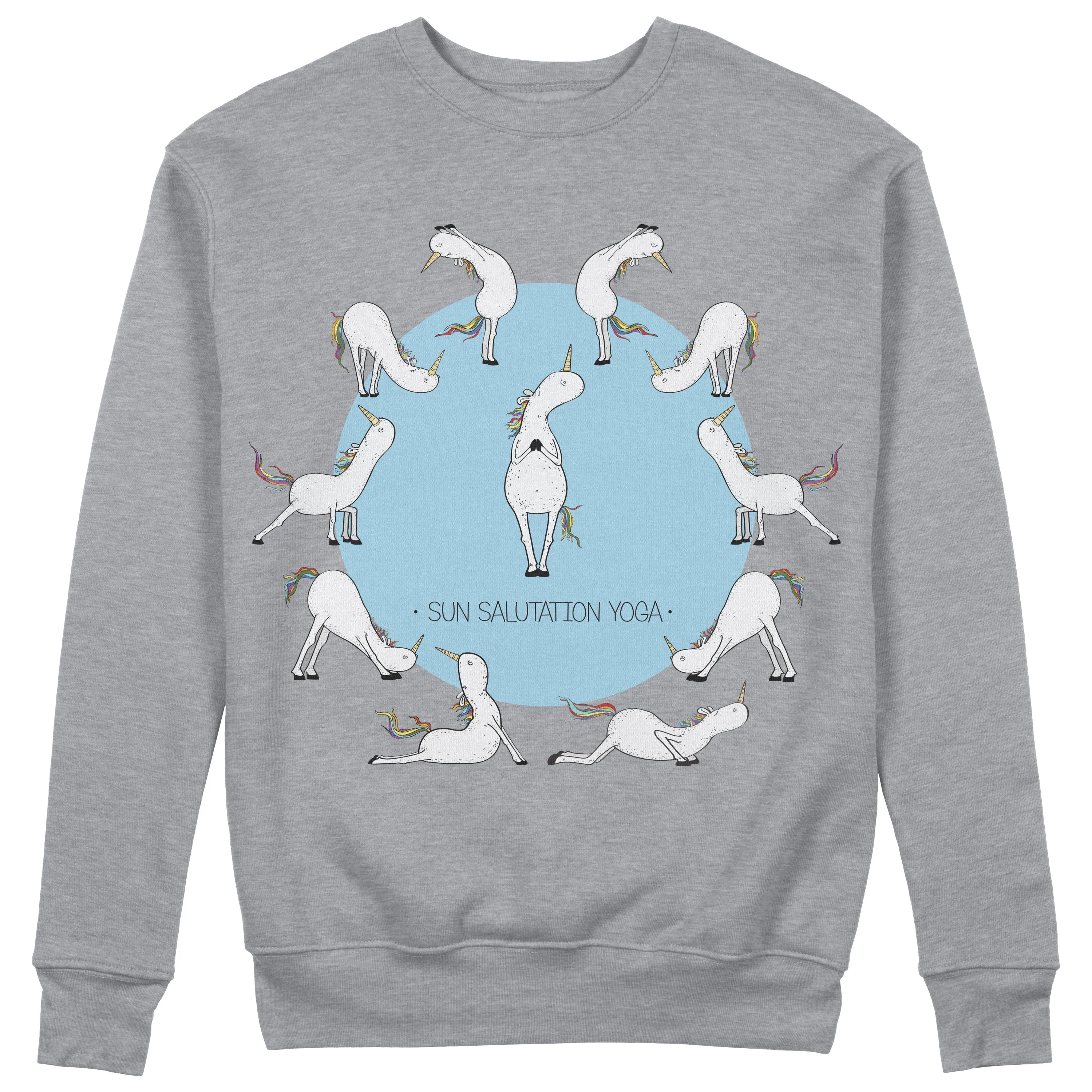 CUC Felpa Girocollo -UNICORNO YOGA-  Unisex #chooseurcolor