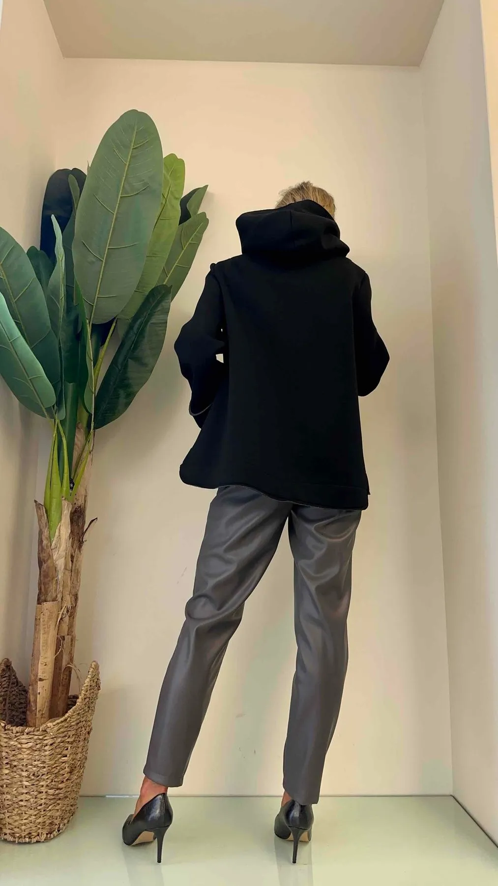 DAFNE - 1881P35 - CAPPOTTINO NEOPRENE VISCOSA  CAPPUCCIO E BOTT. AUTOMATICI