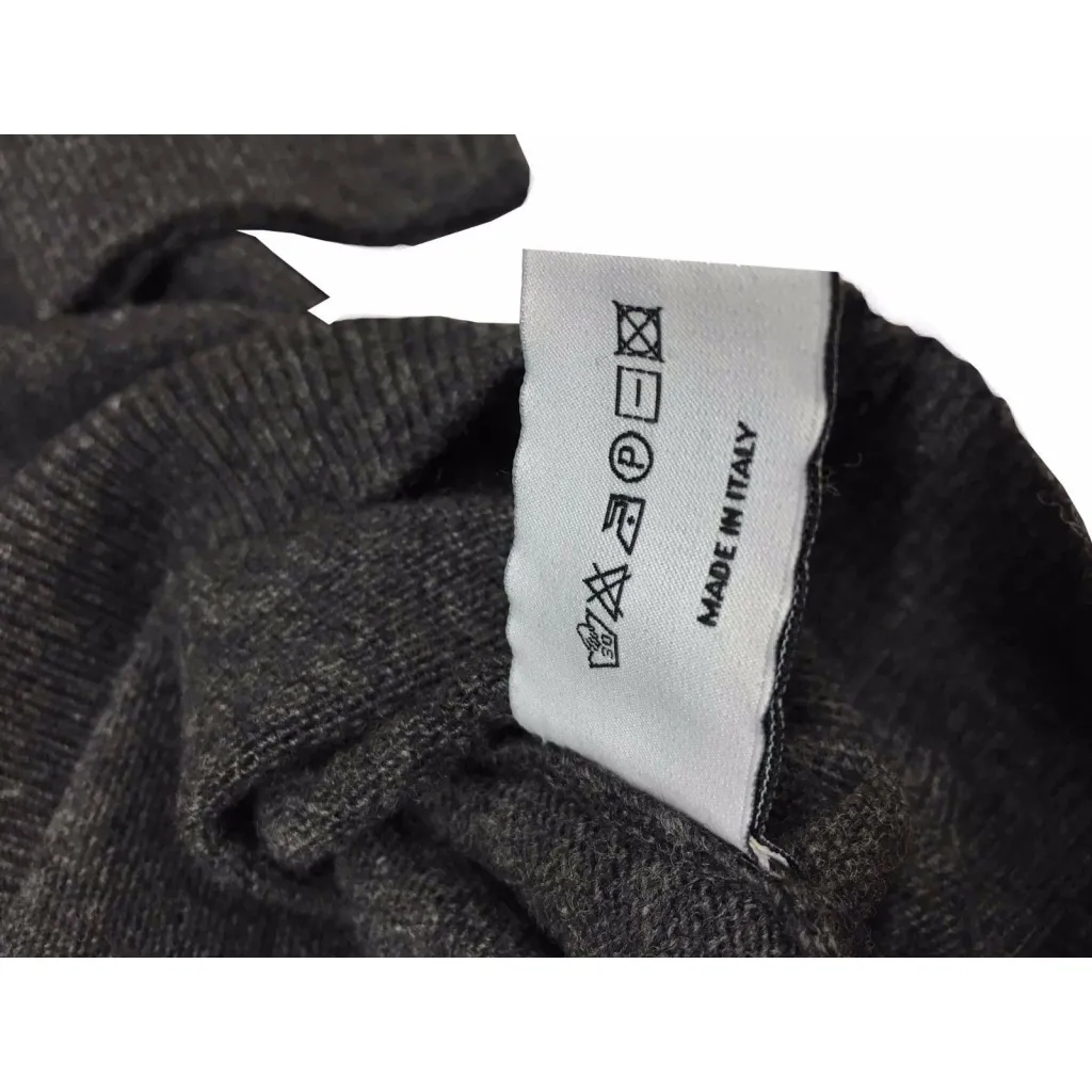 DELLA CIANA maglia uomo a V antracite 80% lana 20% cashmere MADE IN ITALY