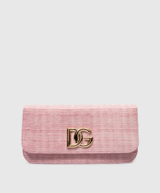 Dolce&Gabbana Pochette combinata rosa con logo BB7576AS170
