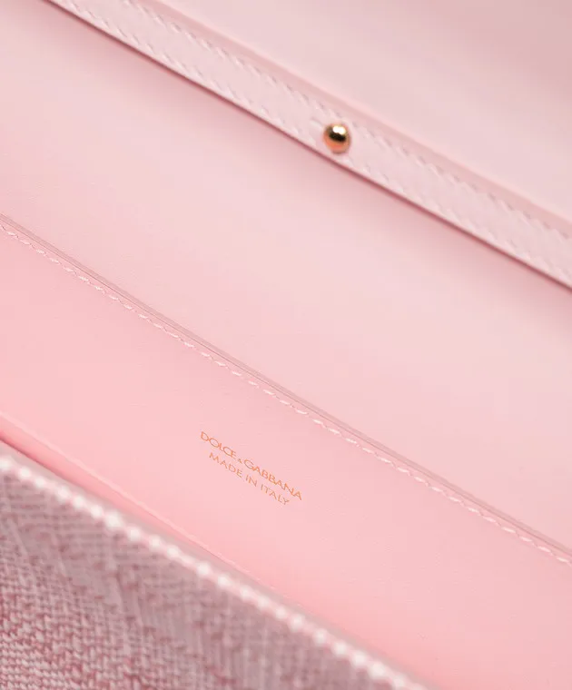 Dolce&Gabbana Pochette combinata rosa con logo BB7576AS170