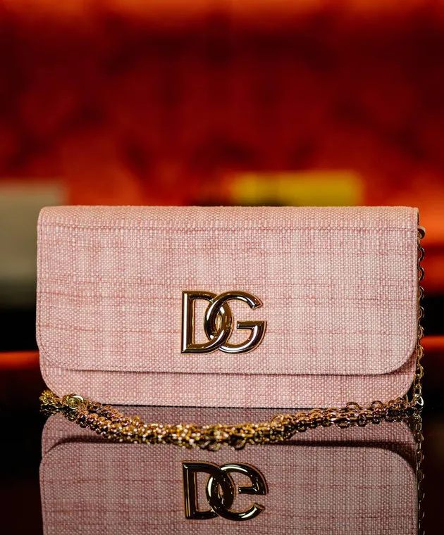 Dolce&Gabbana Pochette combinata rosa con logo BB7576AS170