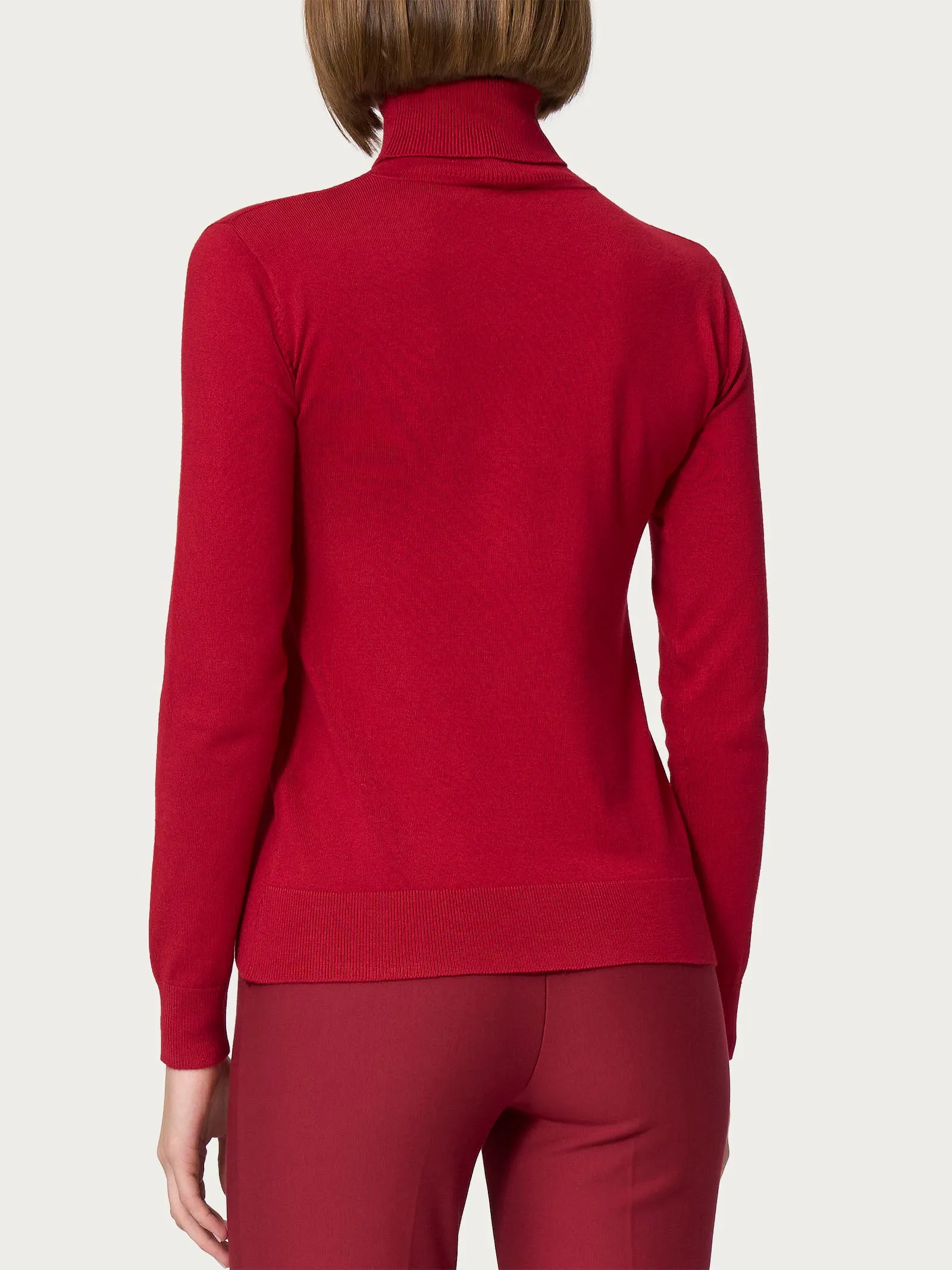 Dolcevita a maglia unita Four Seasons - Tibetan Red