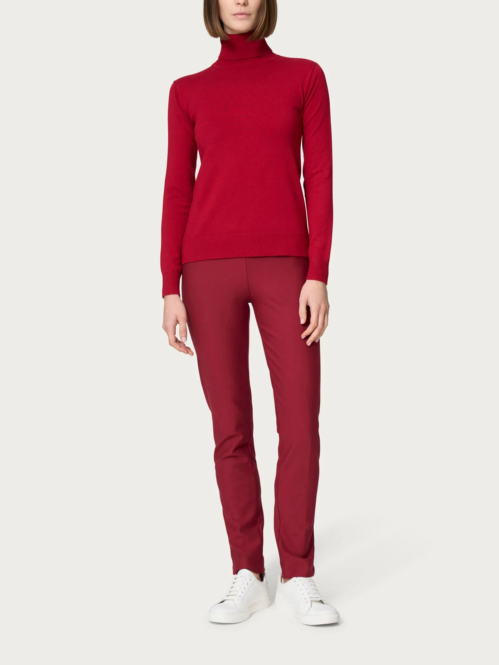 Dolcevita a maglia unita Four Seasons - Tibetan Red