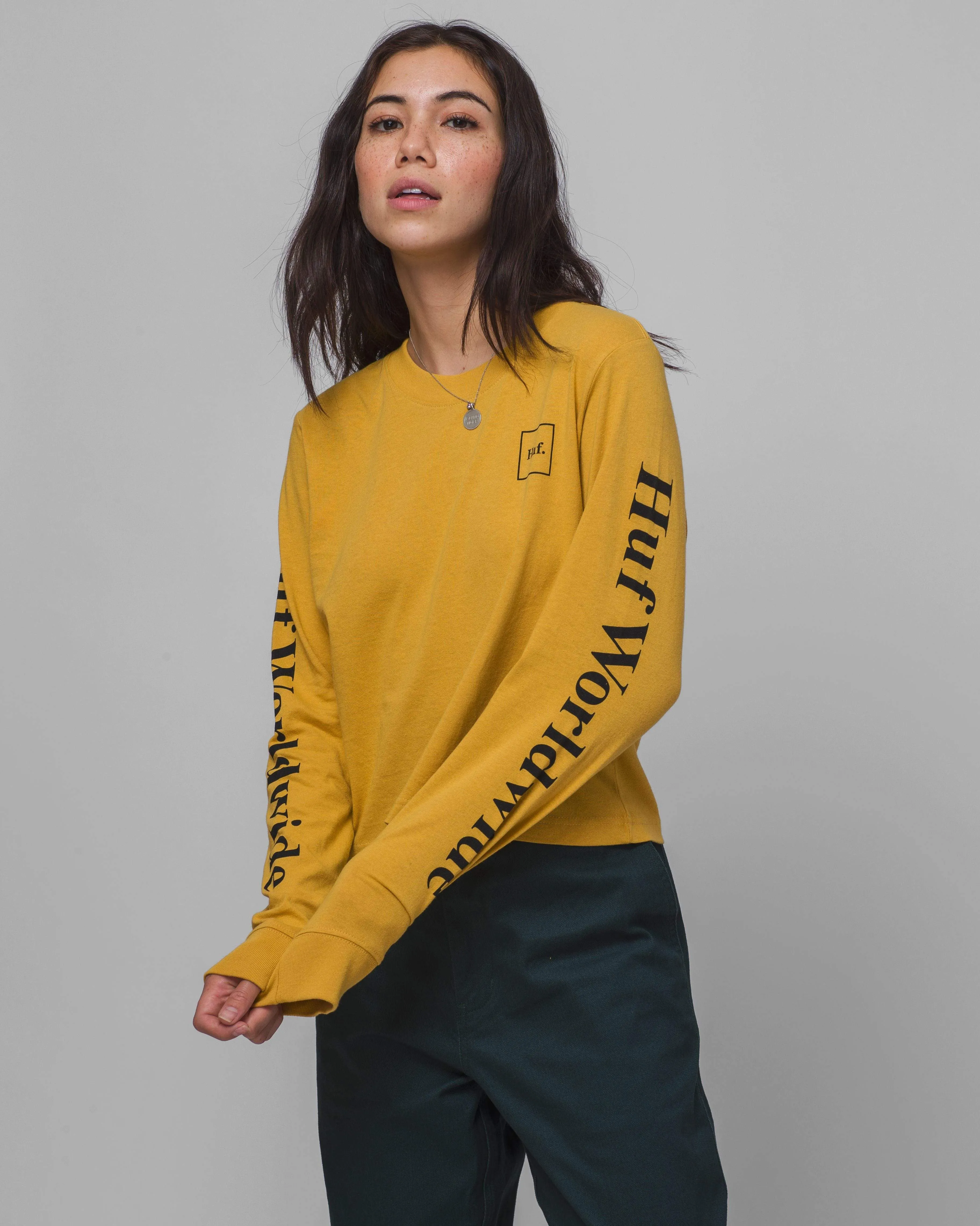 Domestic L/S Crop Tee Gold