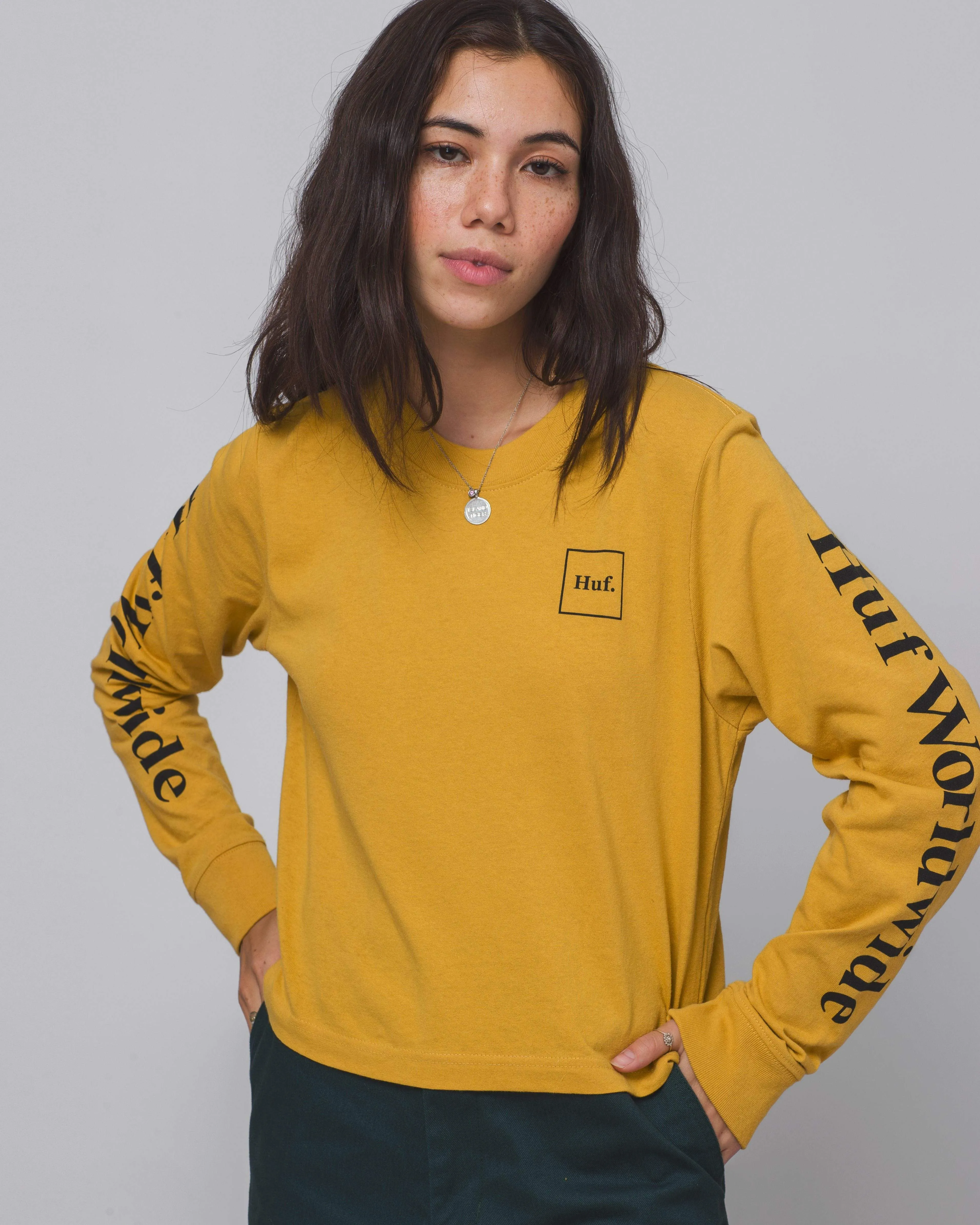 Domestic L/S Crop Tee Gold