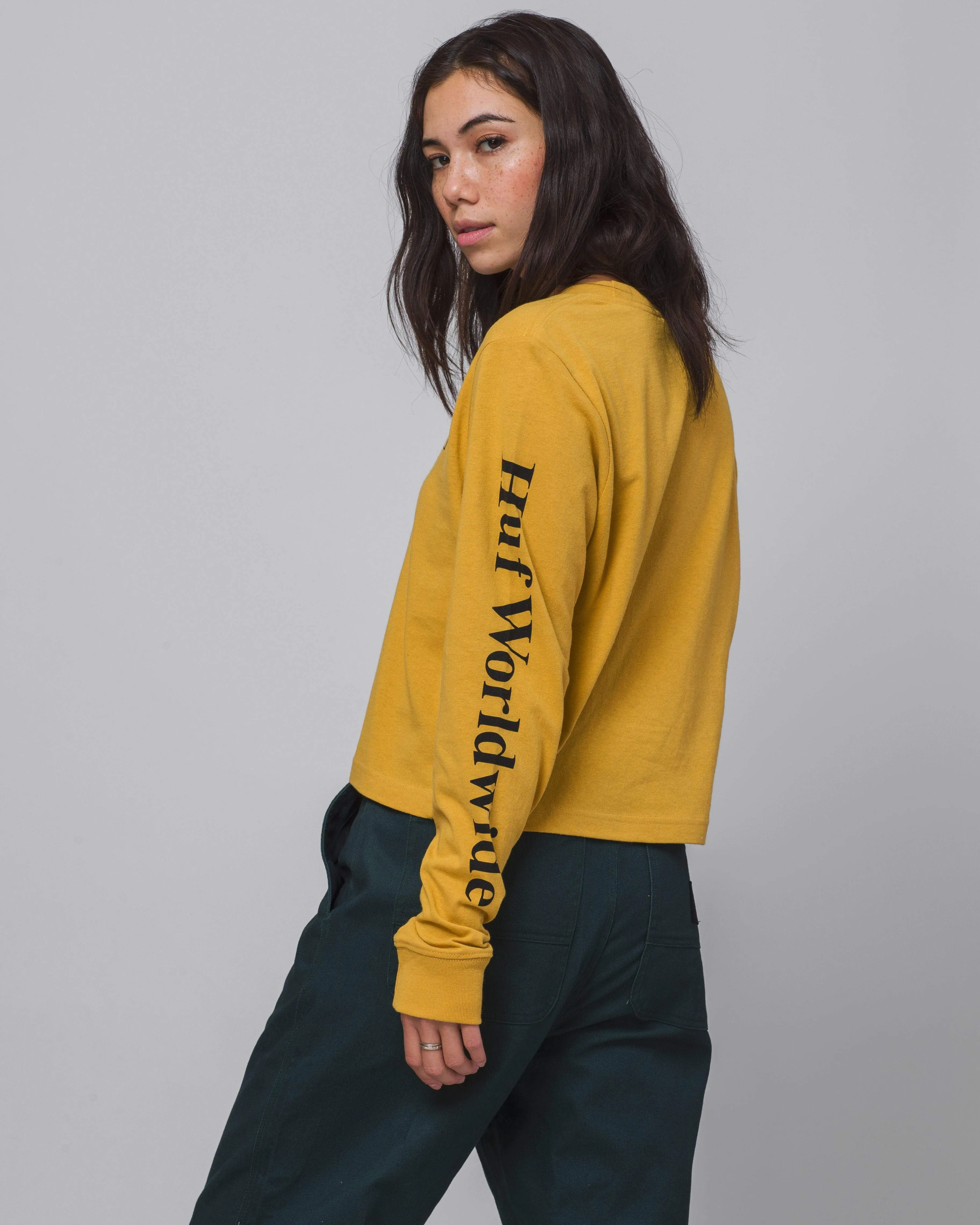Domestic L/S Crop Tee Gold