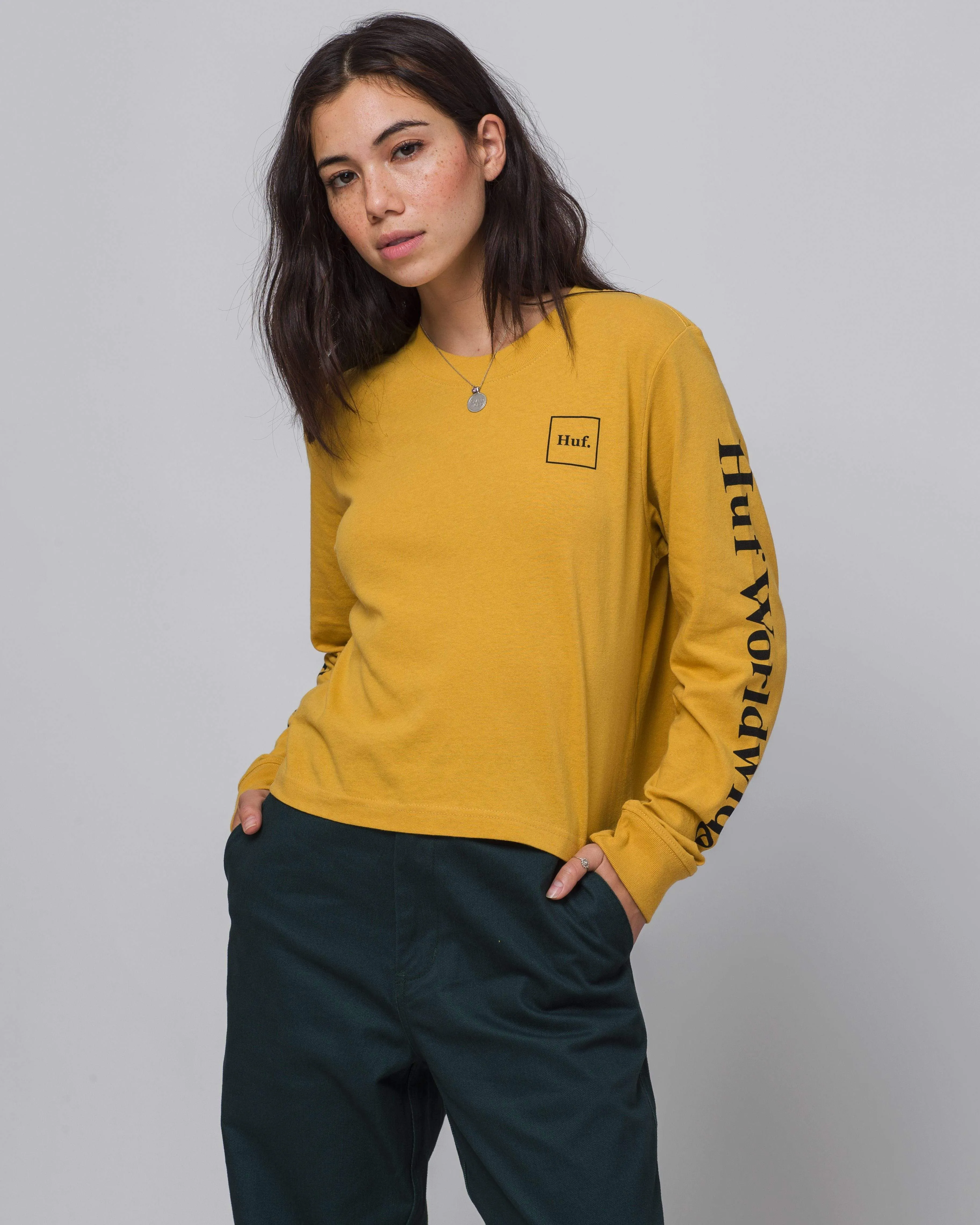 Domestic L/S Crop Tee Gold